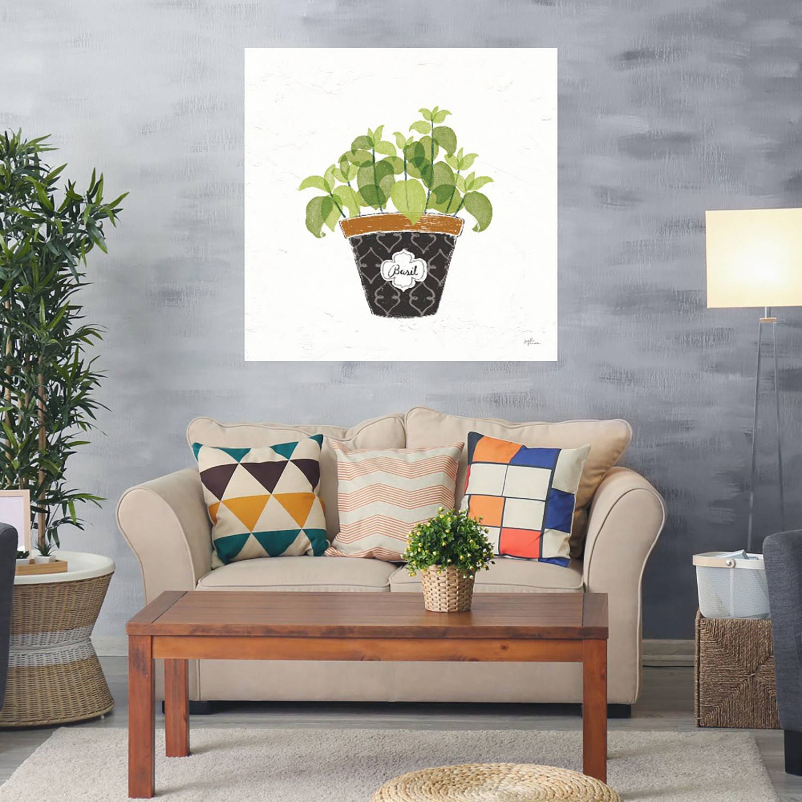 Cuadro Decorativo | Herbas finas viii | Janelle Penner | 56X56 Cm | Arte Floral | Impresión en Lienzo | Fine Art TJ