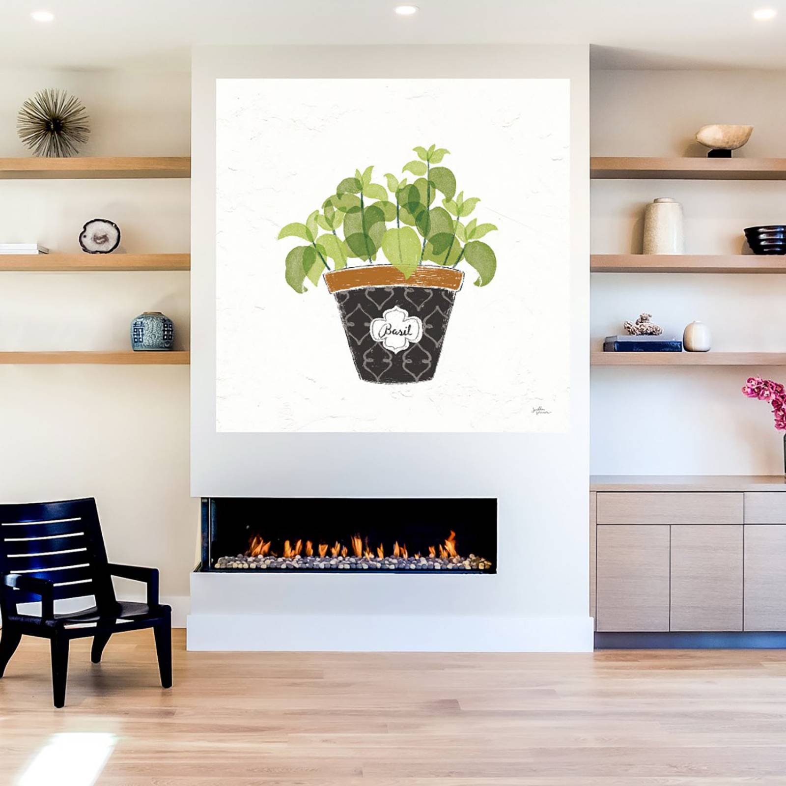 Cuadro Decorativo | Herbas finas viii | Janelle Penner | 56X56 Cm | Arte Floral | Impresión en Lienzo | Fine Art TJ