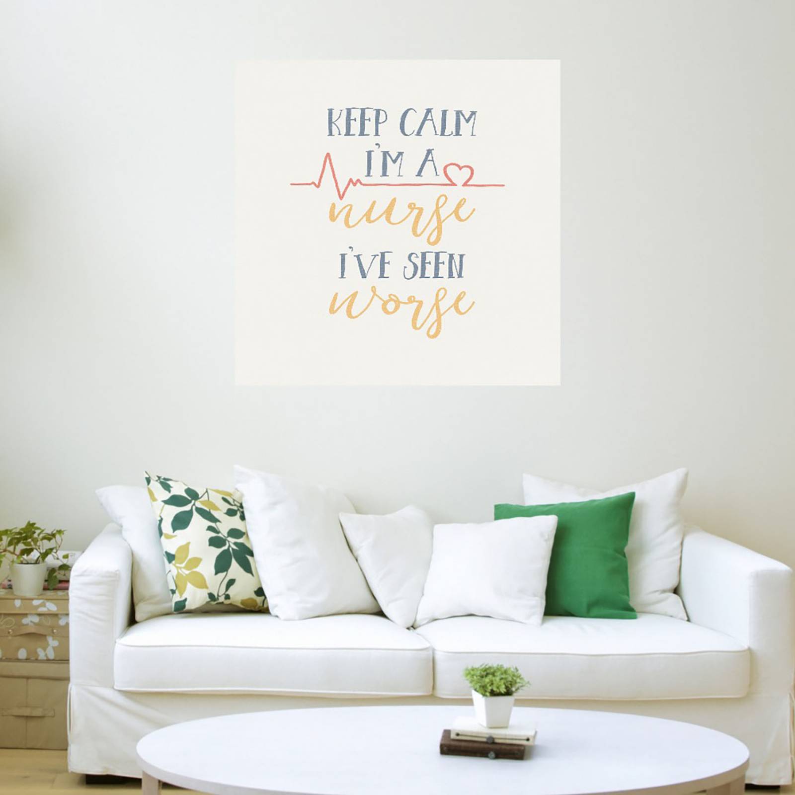 Cuadro Decorativo | Inspiracion para Enfermera II | Wild Apple Portfolio | 82X82 Cm | Arte Frases | Impresión en Lienzo | Fine Art TJ