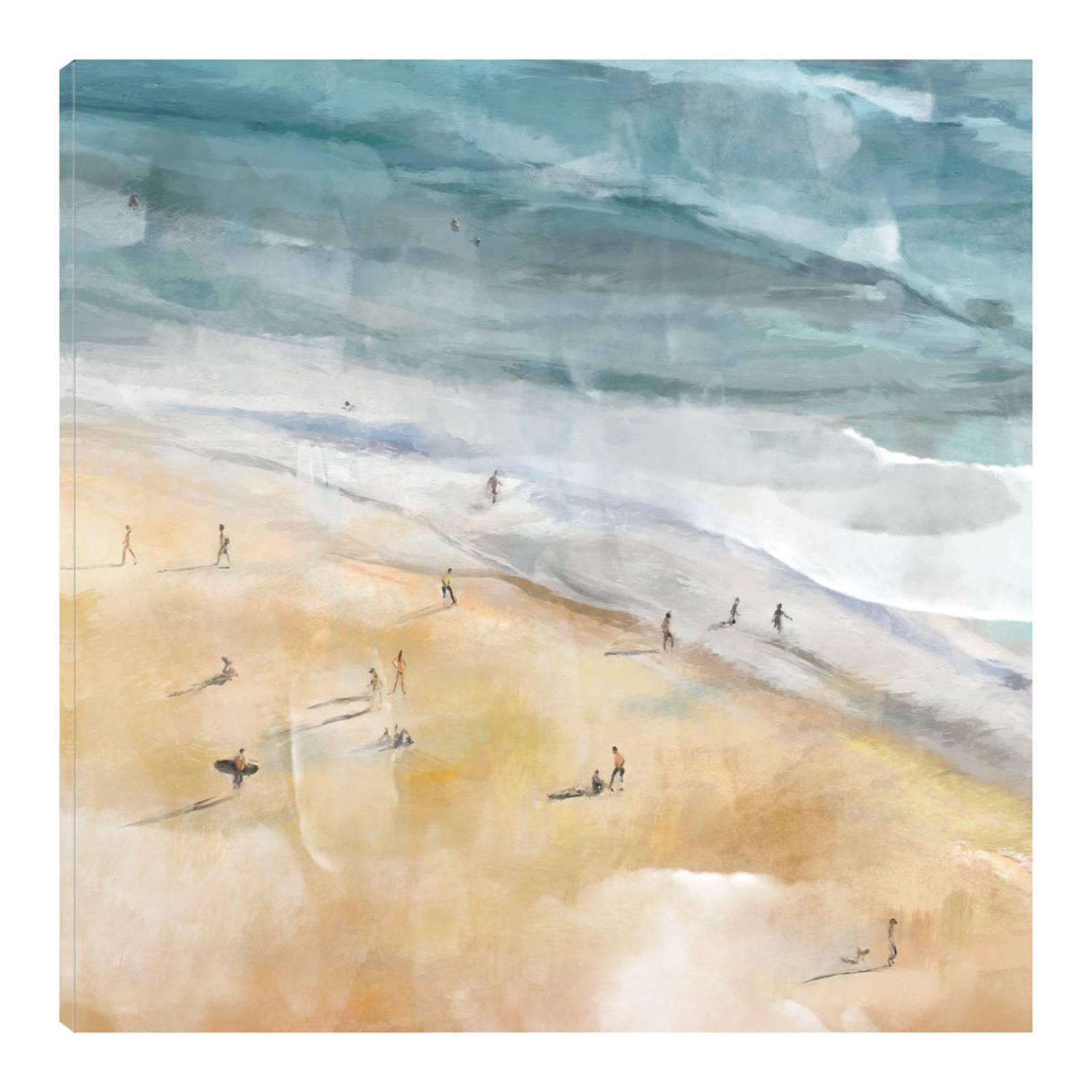 Cuadro Decorativo | La playa | Studio Arts | 56X56 Cm | Arte Paisaje | Impresión en Lienzo | Fine Art TJ