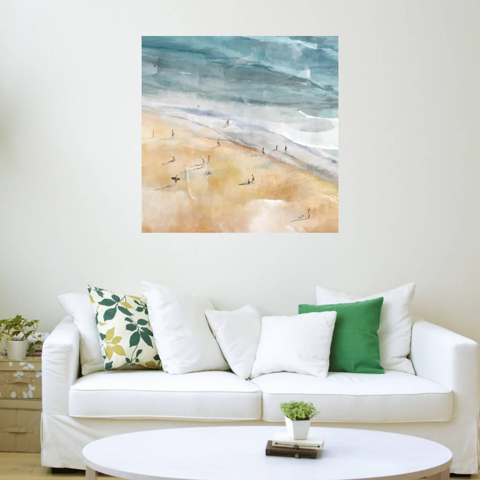 Cuadro Decorativo | La playa | Studio Arts | 56X56 Cm | Arte Paisaje | Impresión en Lienzo | Fine Art TJ