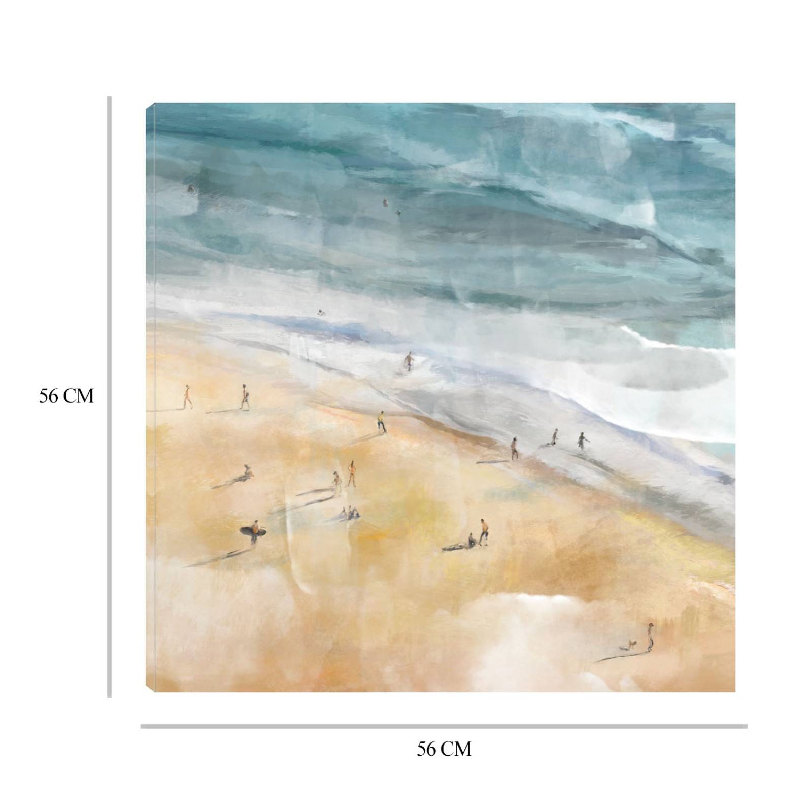 Cuadro Decorativo | La playa | Studio Arts | 56X56 Cm | Arte Paisaje | Impresión en Lienzo | Fine Art TJ