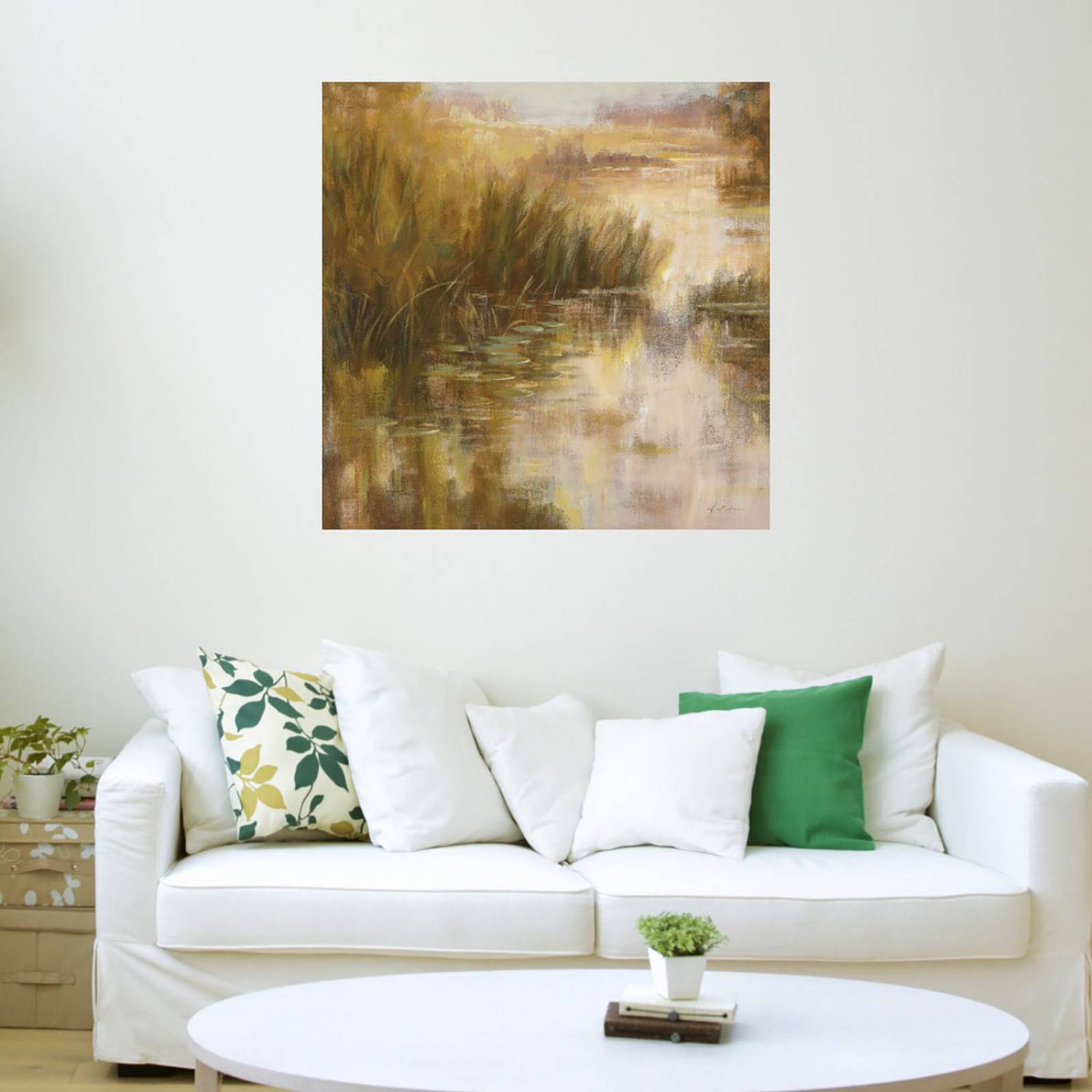 Cuadro Decorativo | Lago poético | Simon Addyman | 56X56 Cm | Arte Paisaje | Impresión en Lienzo | Fine Art TJ