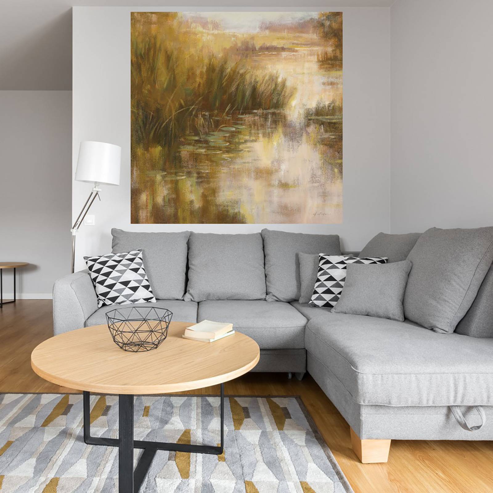 Cuadro Decorativo | Lago poético | Simon Addyman | 56X56 Cm | Arte Paisaje | Impresión en Lienzo | Fine Art TJ