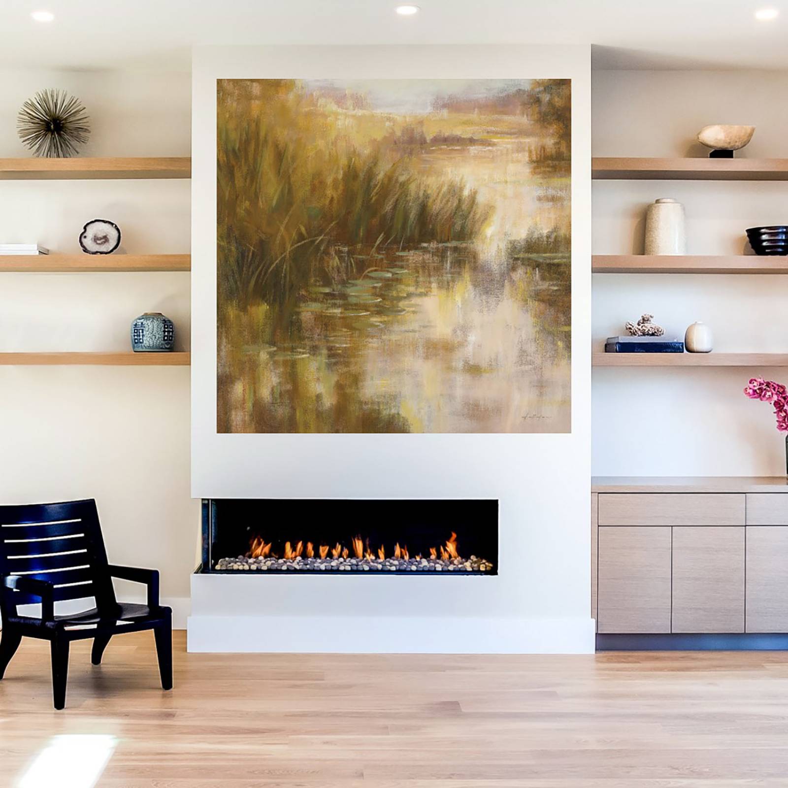 Cuadro Decorativo | Lago poético | Simon Addyman | 56X56 Cm | Arte Paisaje | Impresión en Lienzo | Fine Art TJ