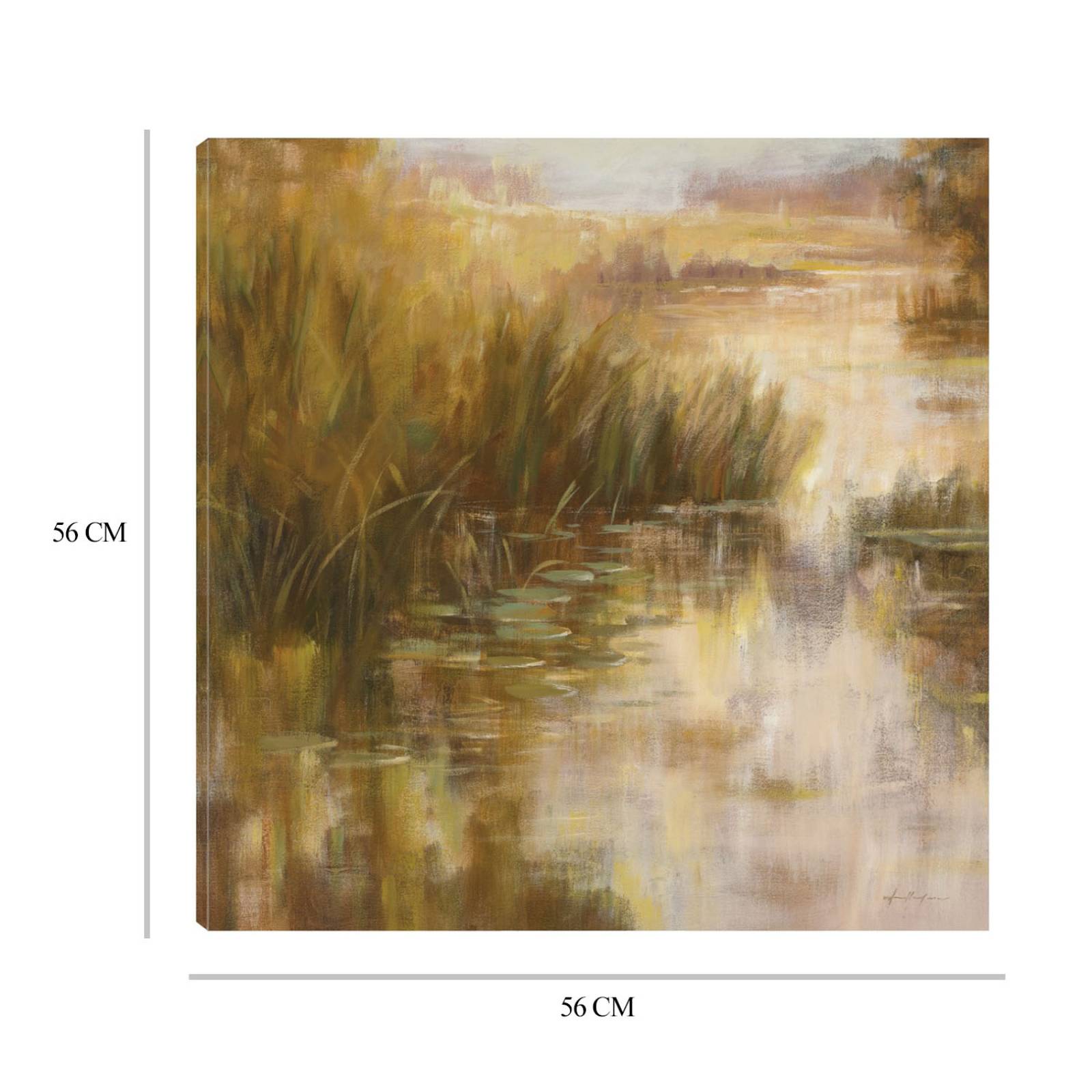 Cuadro Decorativo | Lago poético | Simon Addyman | 56X56 Cm | Arte Paisaje | Impresión en Lienzo | Fine Art TJ