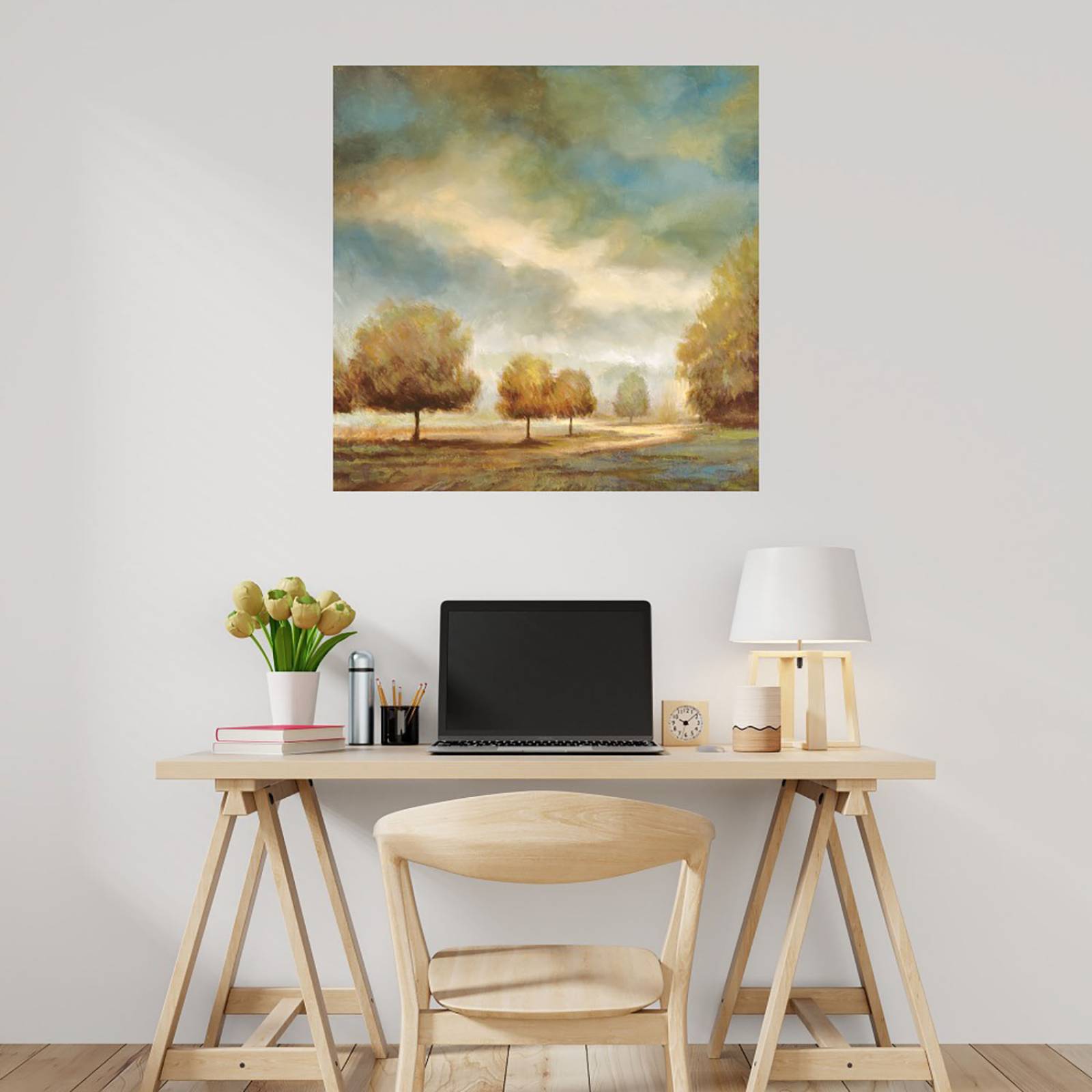 Cuadro Decorativo | Luz y sombra I | Jeffrey Leonard | 122X122 Cm | Arte Paisaje | Impresión en Lienzo | Fine Art TJ