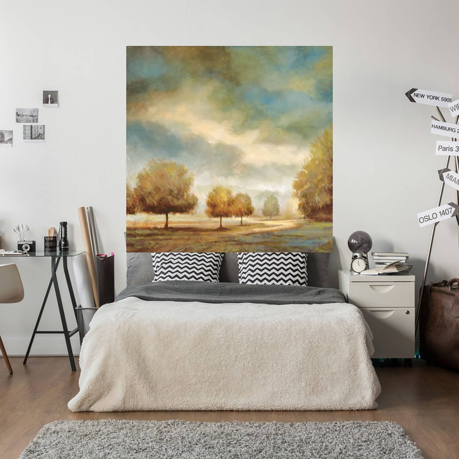 Cuadro Decorativo | Luz y sombra I | Jeffrey Leonard | 122X122 Cm | Arte Paisaje | Impresión en Lienzo | Fine Art TJ