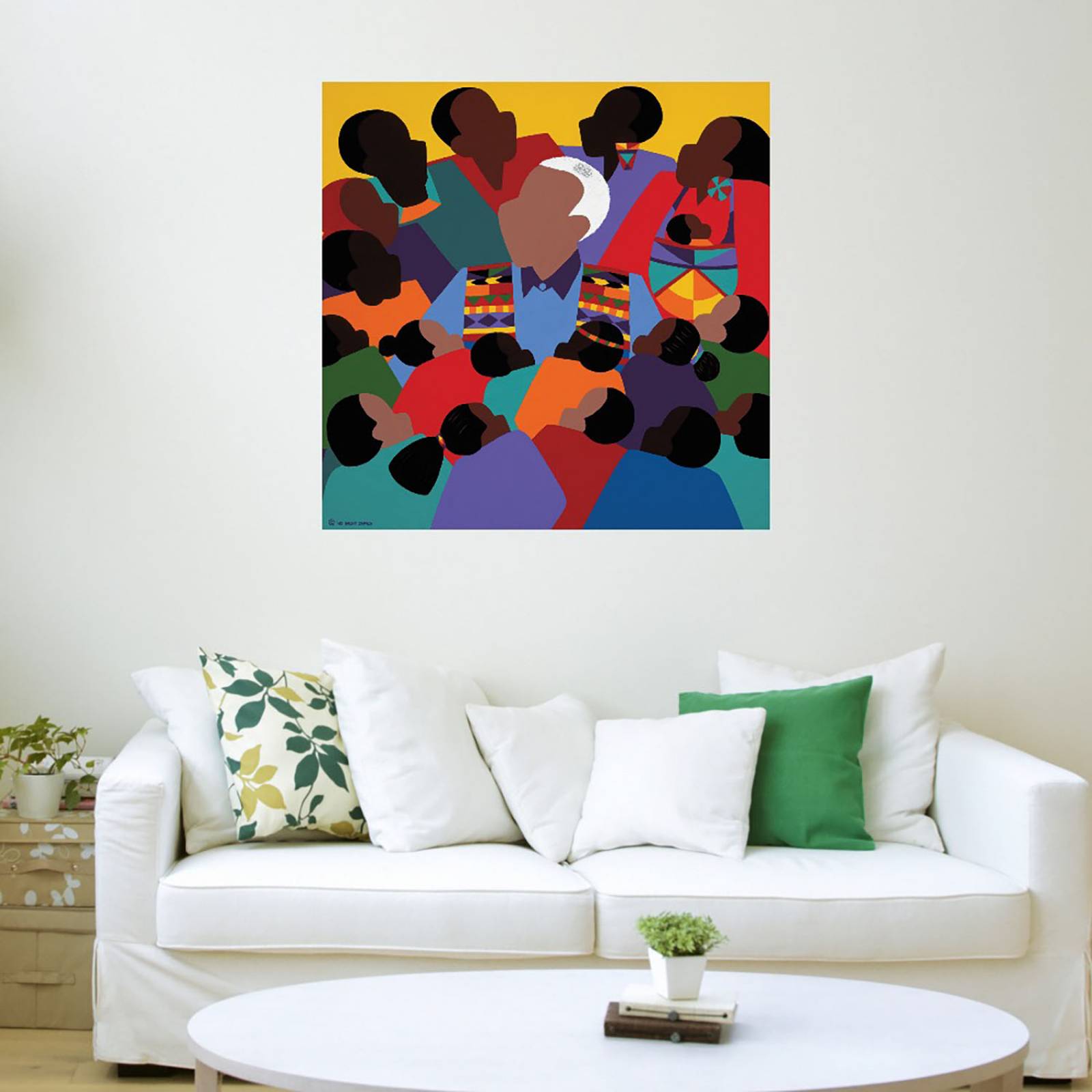 Cuadro Decorativo | Madiba Mandela | Synthia SAINT JAMES | 122X122 Cm | Arte Moderno | Impresión en Lienzo | Fine Art TJ