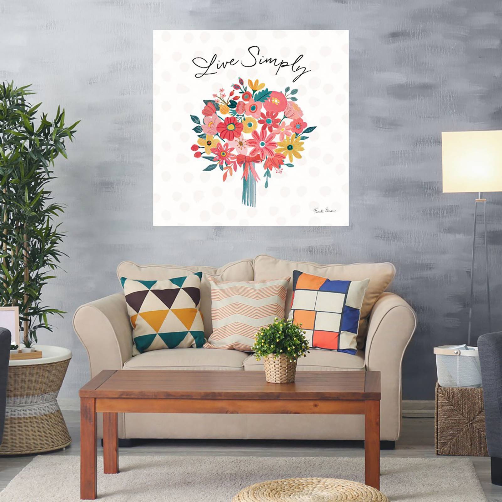 Cuadro Decorativo | Pétalos brillantes III | Farida Zaman | 56X56 Cm | Arte Frases | Impresión en Lienzo | Fine Art TJ