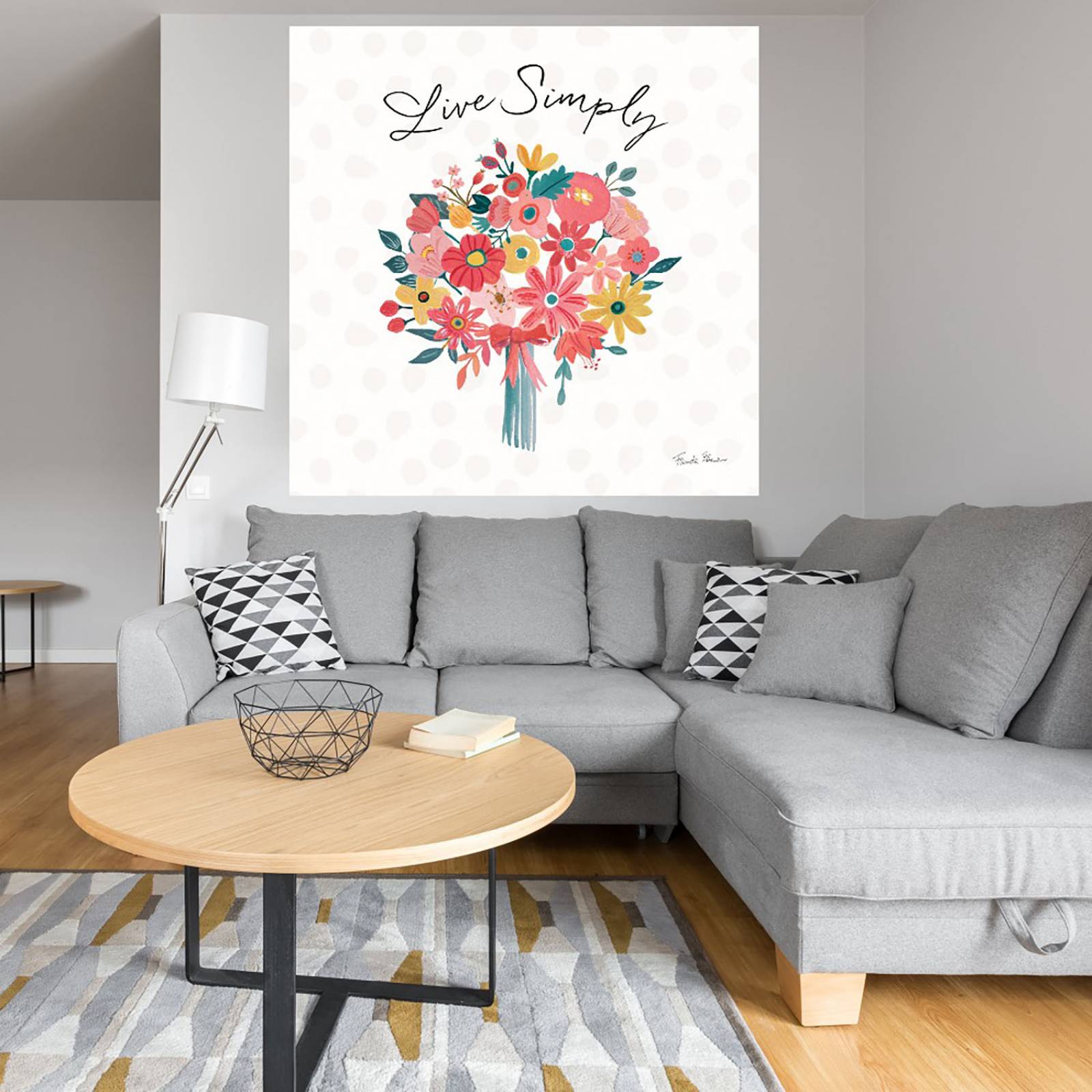 Cuadro Decorativo | Pétalos brillantes III | Farida Zaman | 56X56 Cm | Arte Frases | Impresión en Lienzo | Fine Art TJ