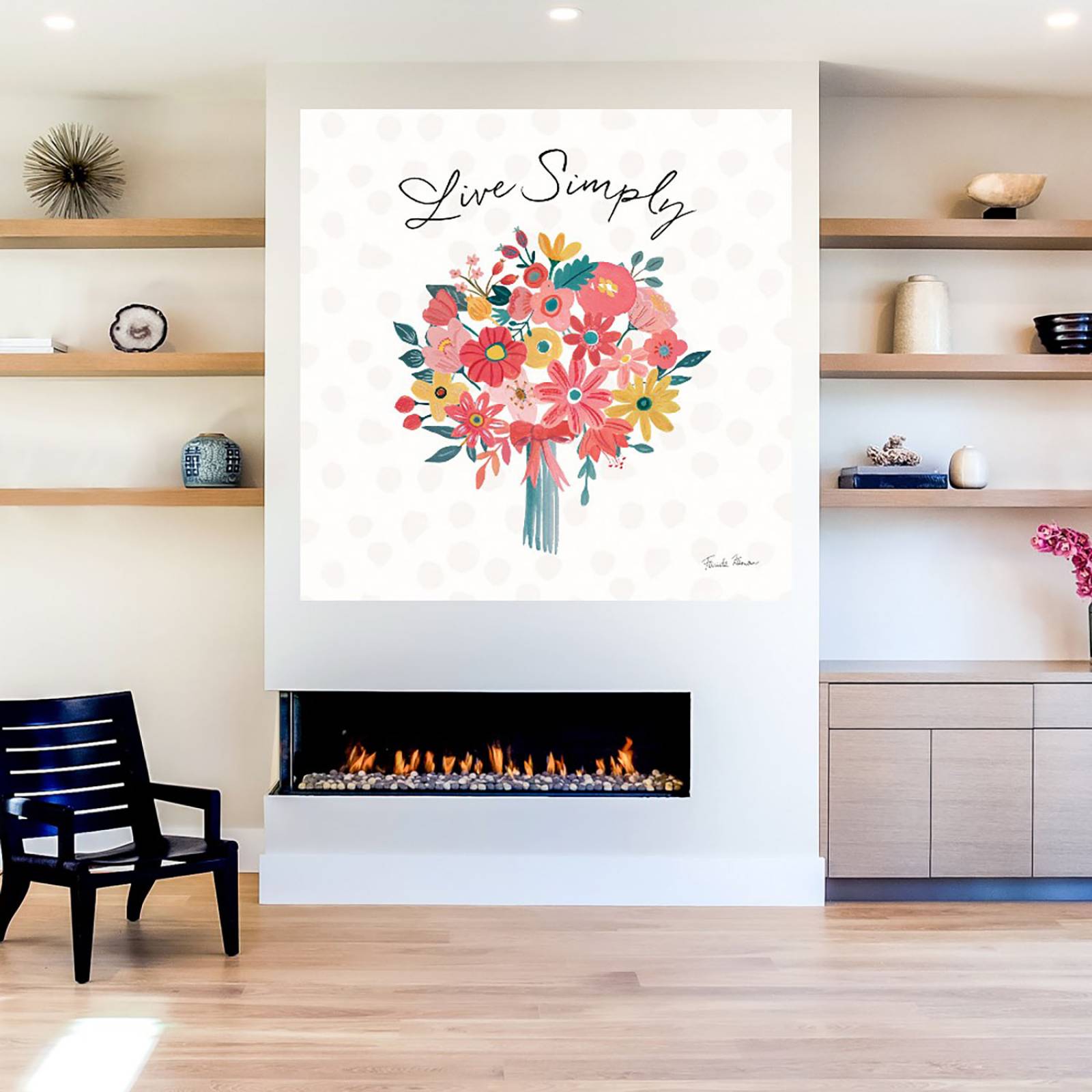 Cuadro Decorativo | Pétalos brillantes III | Farida Zaman | 56X56 Cm | Arte Frases | Impresión en Lienzo | Fine Art TJ