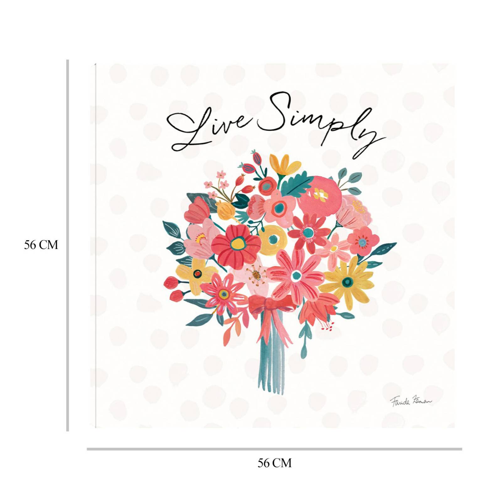 Cuadro Decorativo | Pétalos brillantes III | Farida Zaman | 56X56 Cm | Arte Frases | Impresión en Lienzo | Fine Art TJ