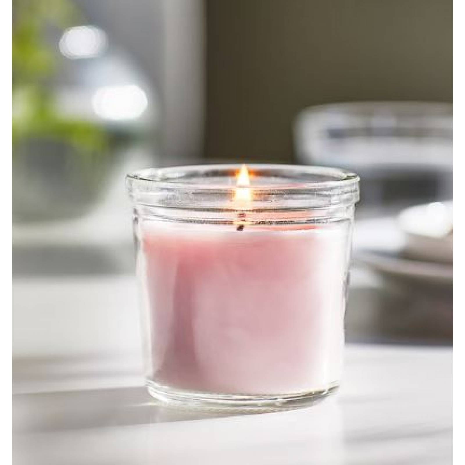 Velas 3pcs Aromática En Vaso De Cristal, Jazmín/rosa, 20 Hr