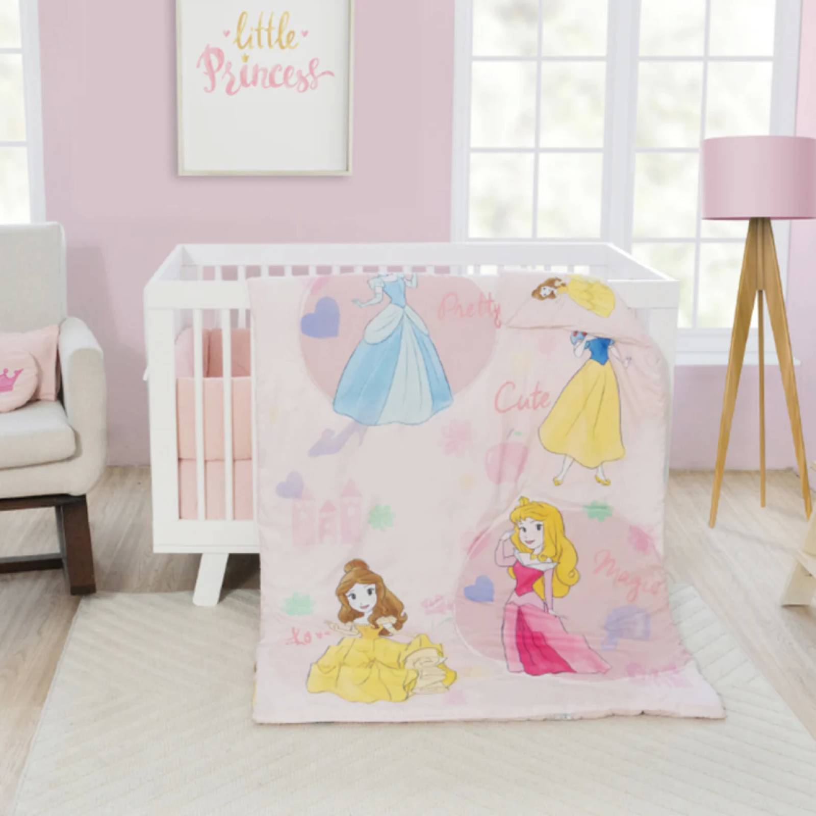 CHIQUI MUNDO Juego edredón Cuna Disney Princess 6 pzas.