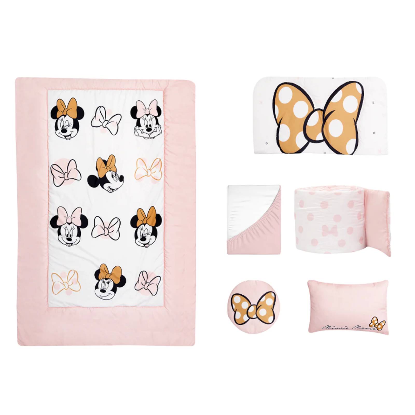 CHIQUI MUNDO Set de edredón Cuna Adorable Minnie 6 pzas.