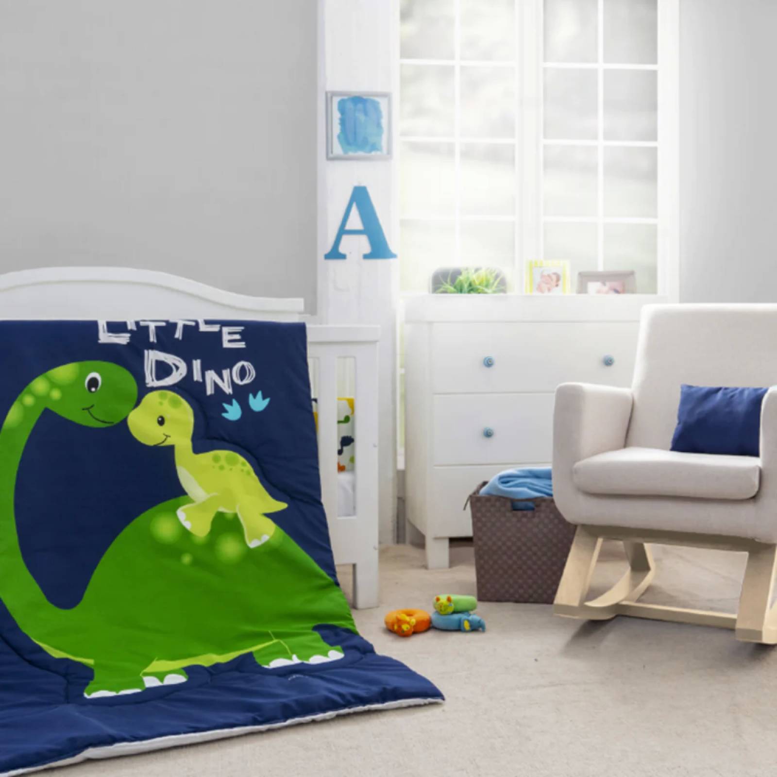 CHIQUI MUNDO Set de edredón Cuna Little Dino 6 pzas.