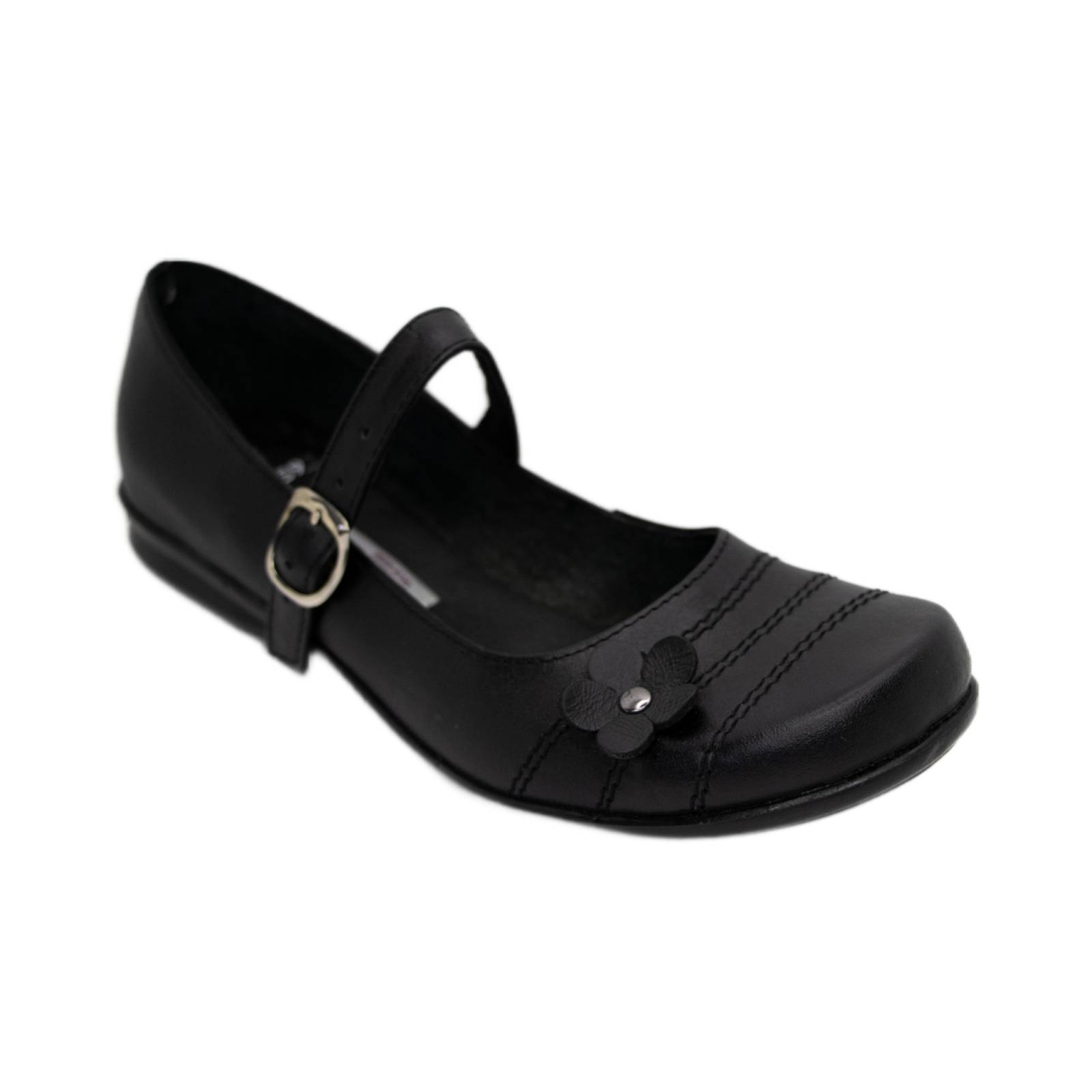 Zapato Escolar Mujer Piel Negro Gina Toscani   Manolo 174X