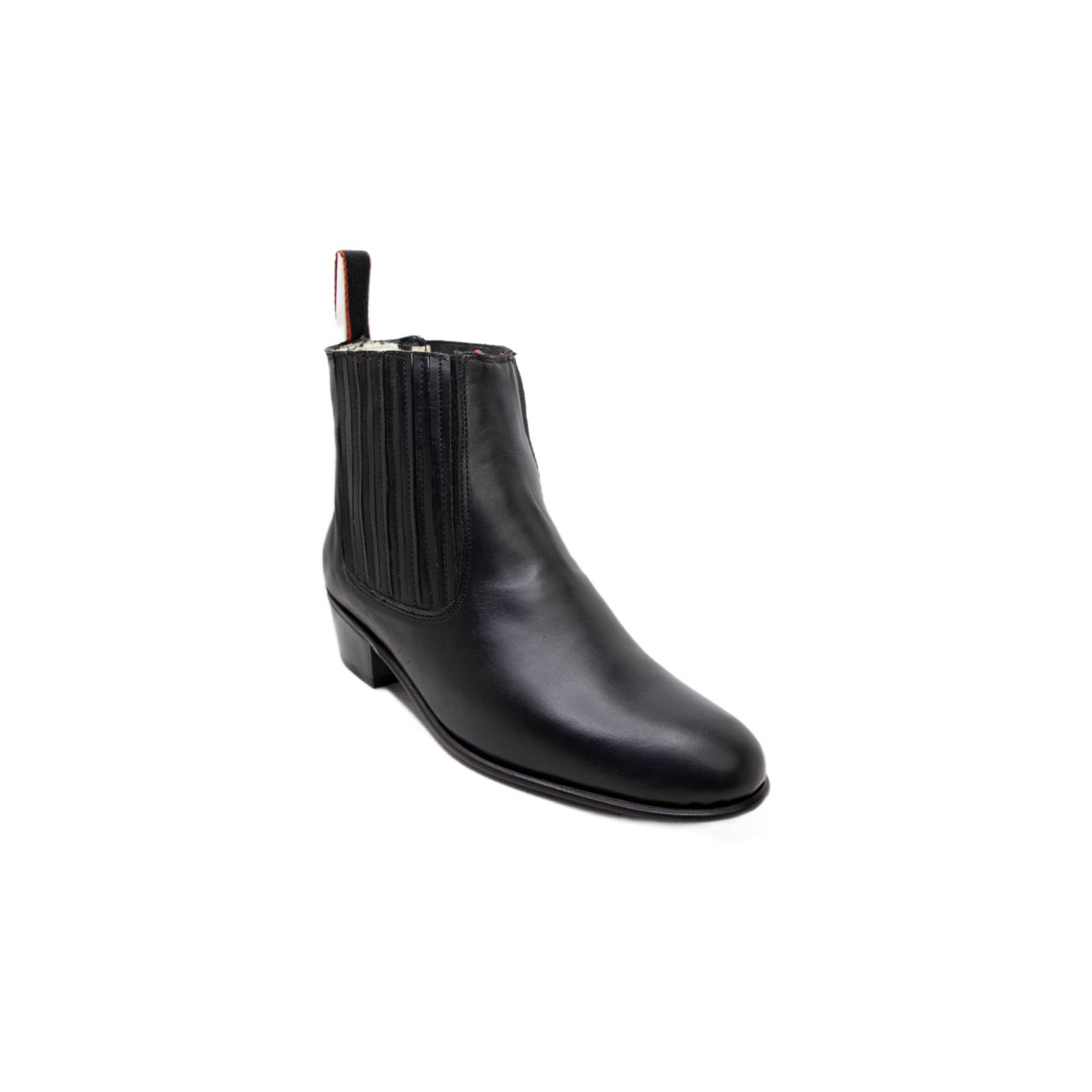 Botin Hombre Piel Negro Tacon Cubano D Marco   Manolo 565