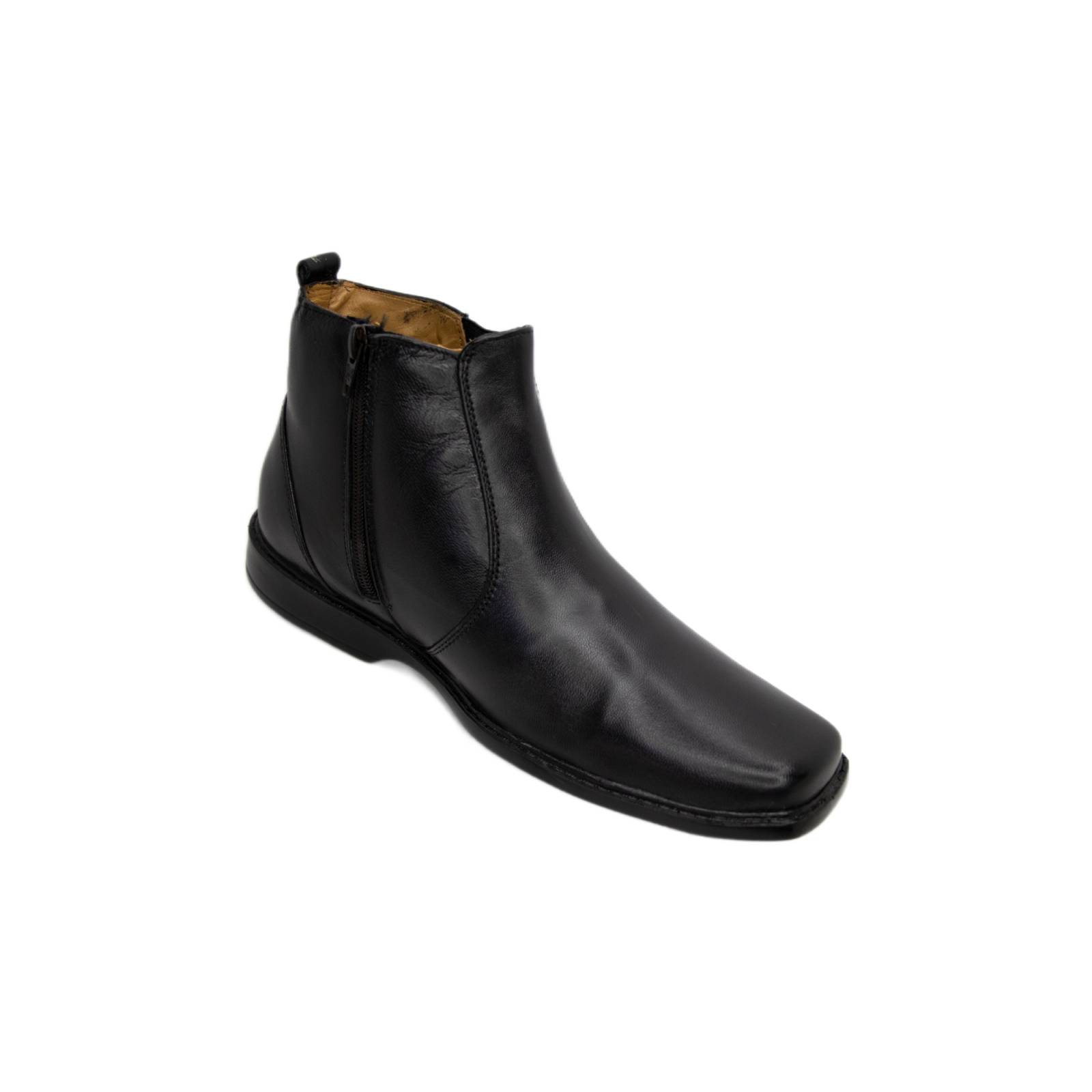 Men black boots / borrego boots botín negro Estilo Borrego Negro: Clásico y Elegante para Cowboys | TikTok main image 4