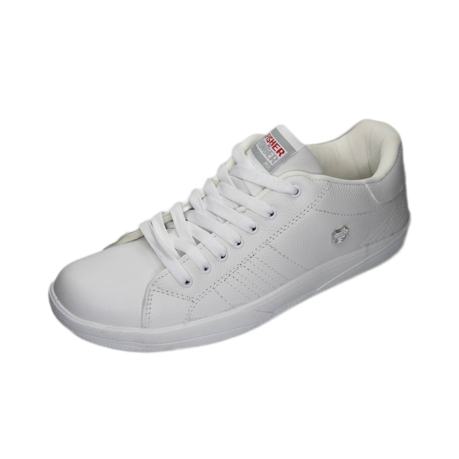 Tenis Escolar Piel Blanco Fisher Yonger Manolo 85