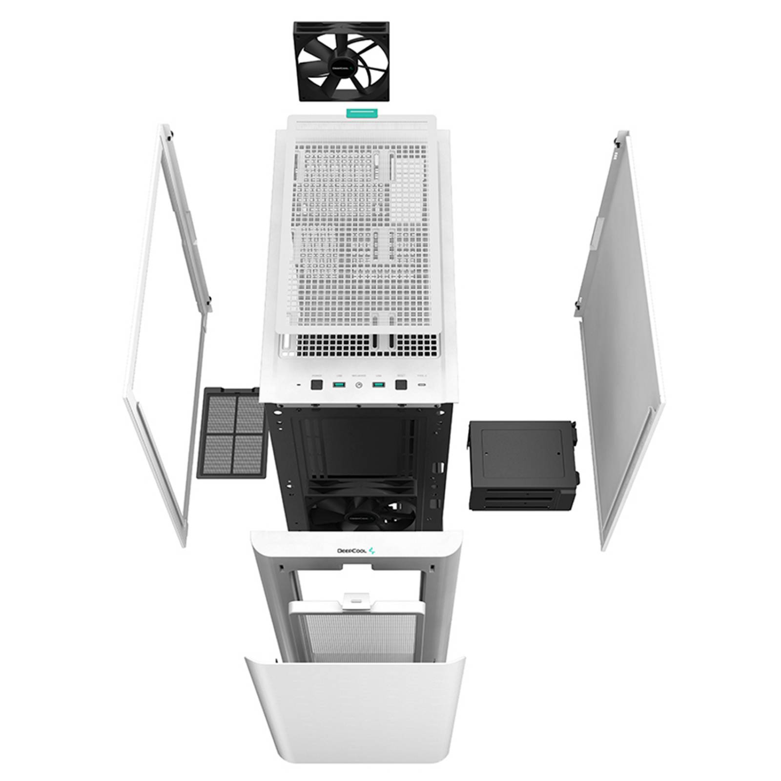 GABINETE DEEPCOOL CK500 WH MID TOWER BLANCO