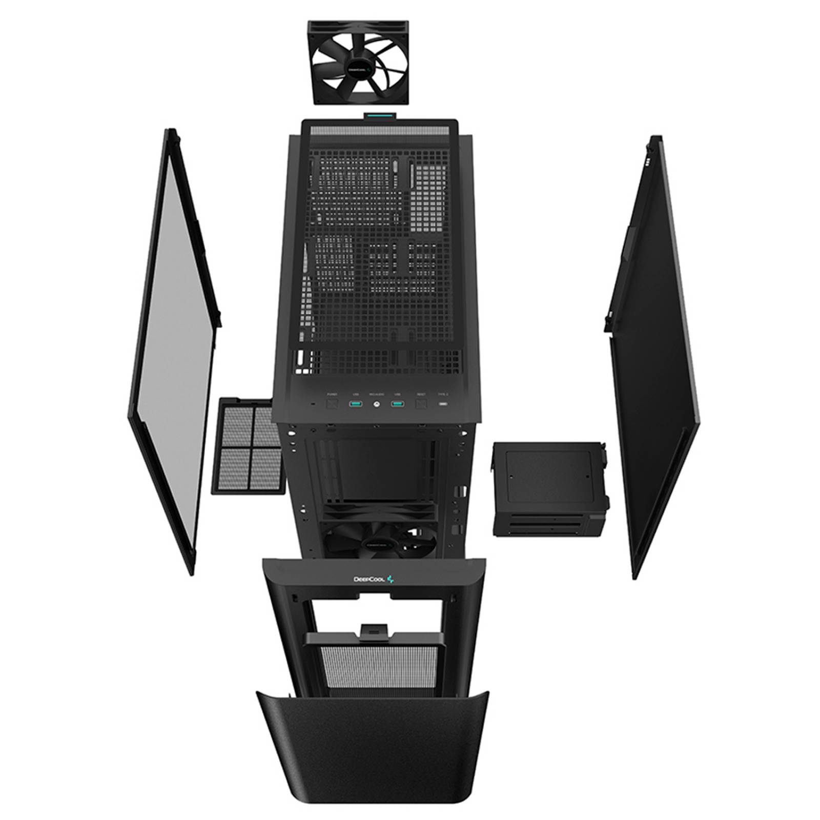 GABINETE DEEPCOOL CK500 MID TOWER NEGRO 