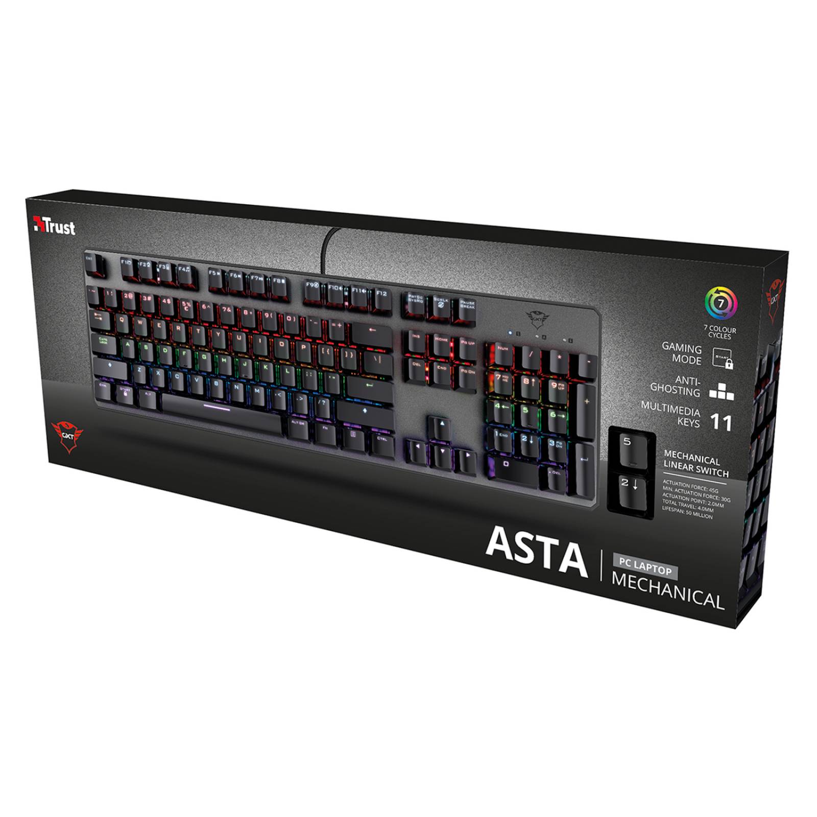 Teclado Mecánico Trust GXT 865 Asta