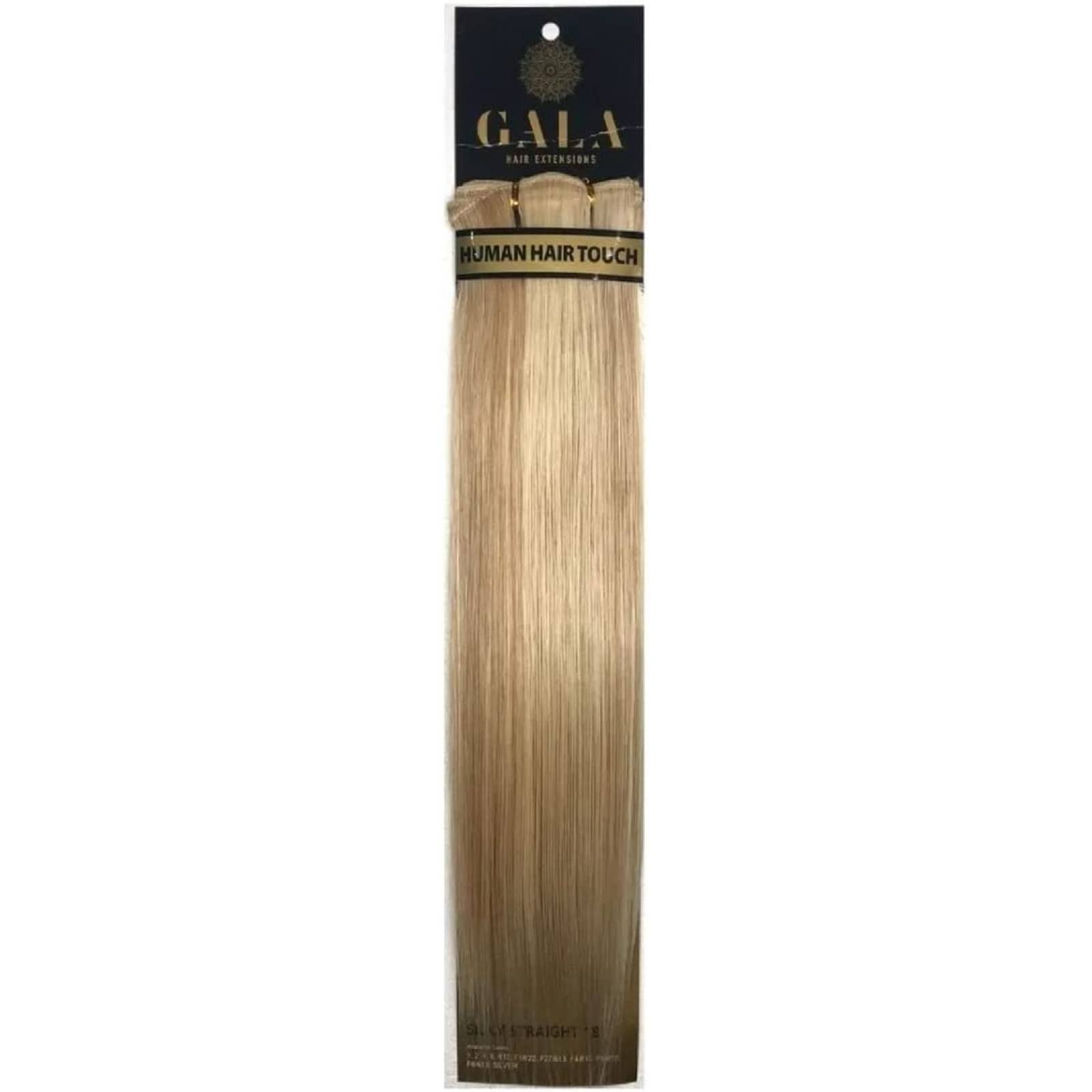 Gala Silky Extension Cabello Lacia 100% Fibra Natural 18 Pulgadas (#27/613 Rubio Dorado Con Luces Beige)