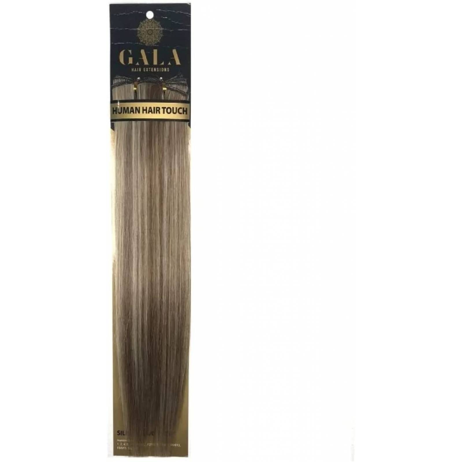 Gala Silky Extension Cabello Lacia 100% Fibra Natural 18 Pulgadas (#8/613 Rubio Cenizo con Luces Beige)