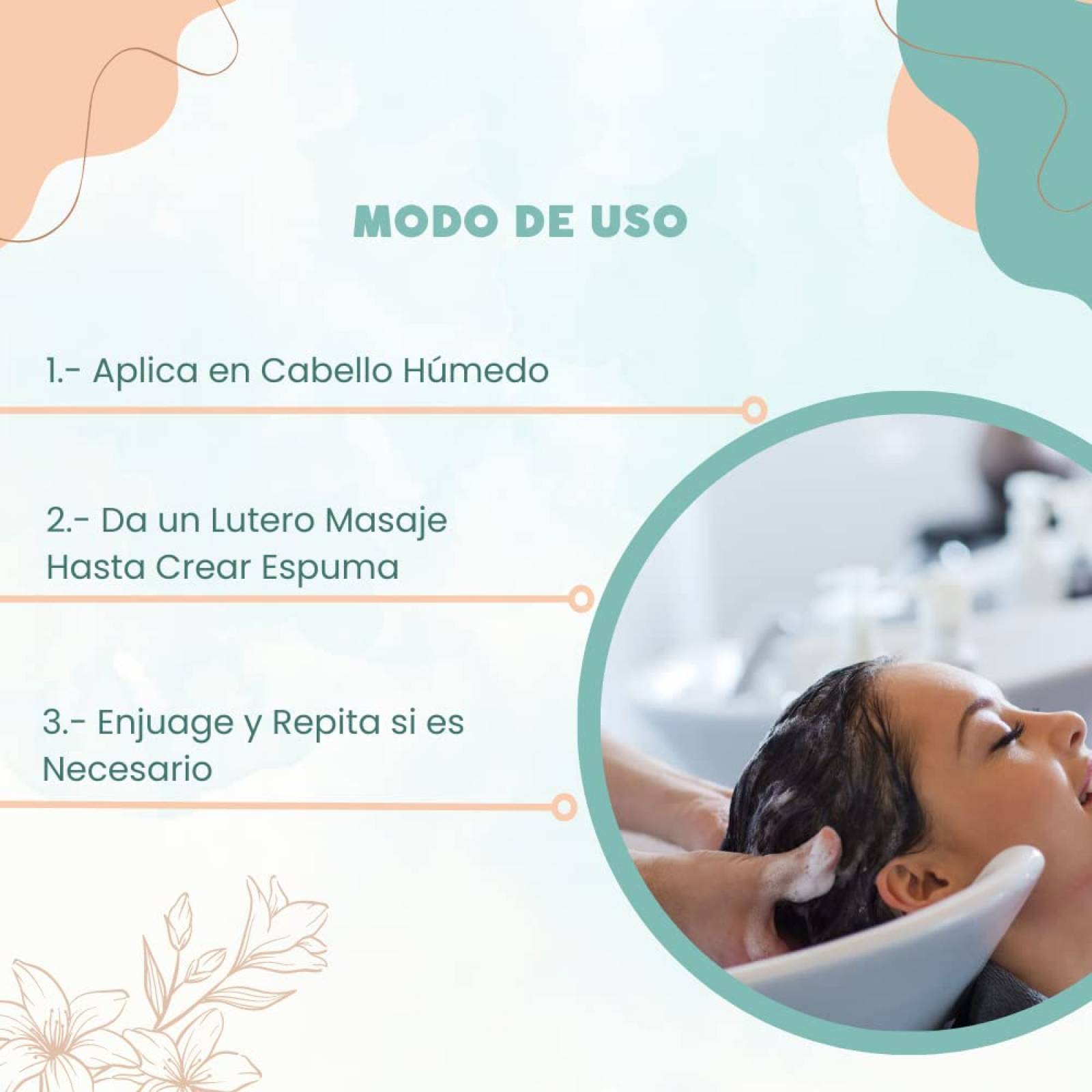 Shampoo Neutro Post alaciado Sin Sulfatos, Parabenos, Sal, Alergenos, con extracto de Aloe Vera - Lissant 250ml