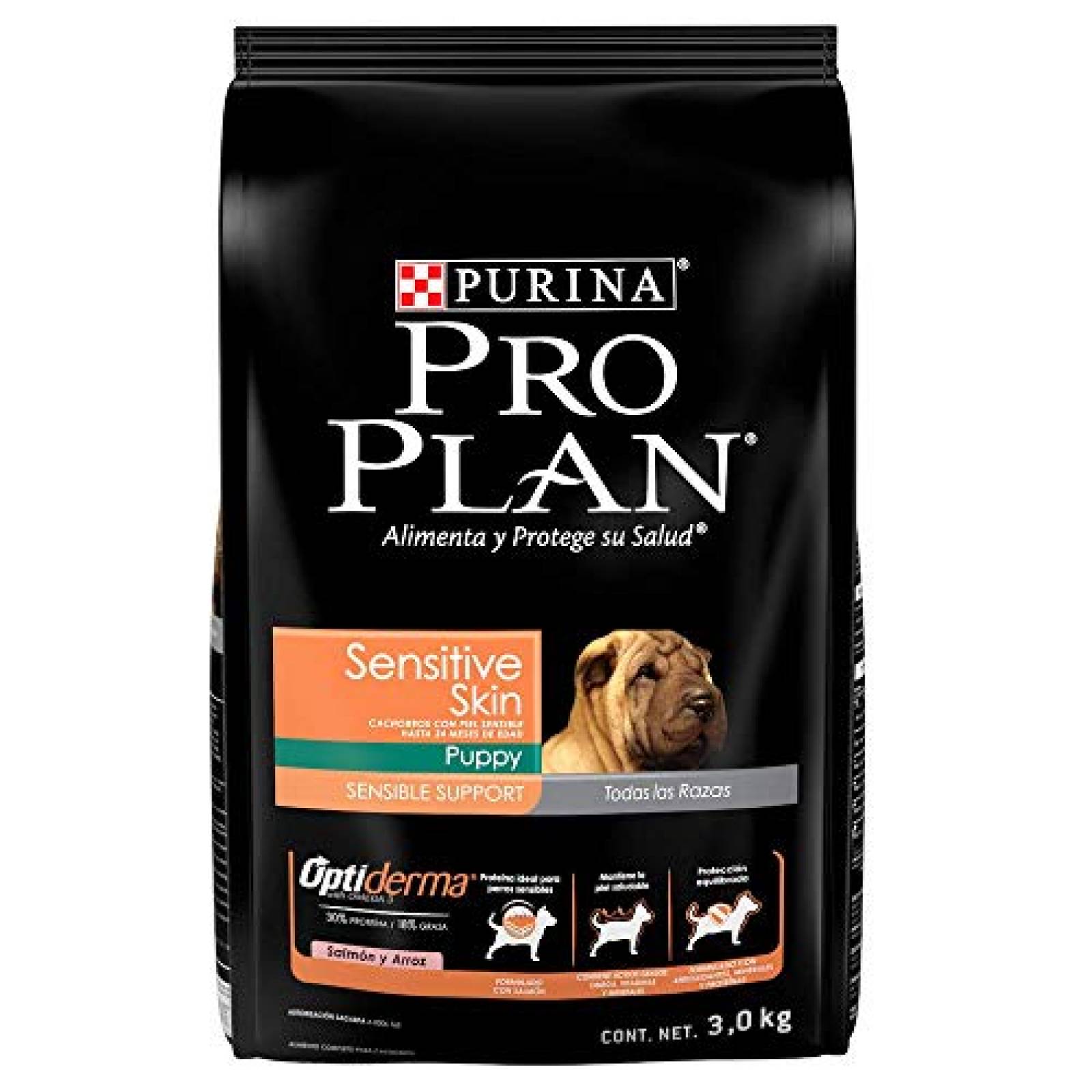 Pro Plan Sensitive Skin Comida para Perro Cachorro Salmon y arroz 3 Kg