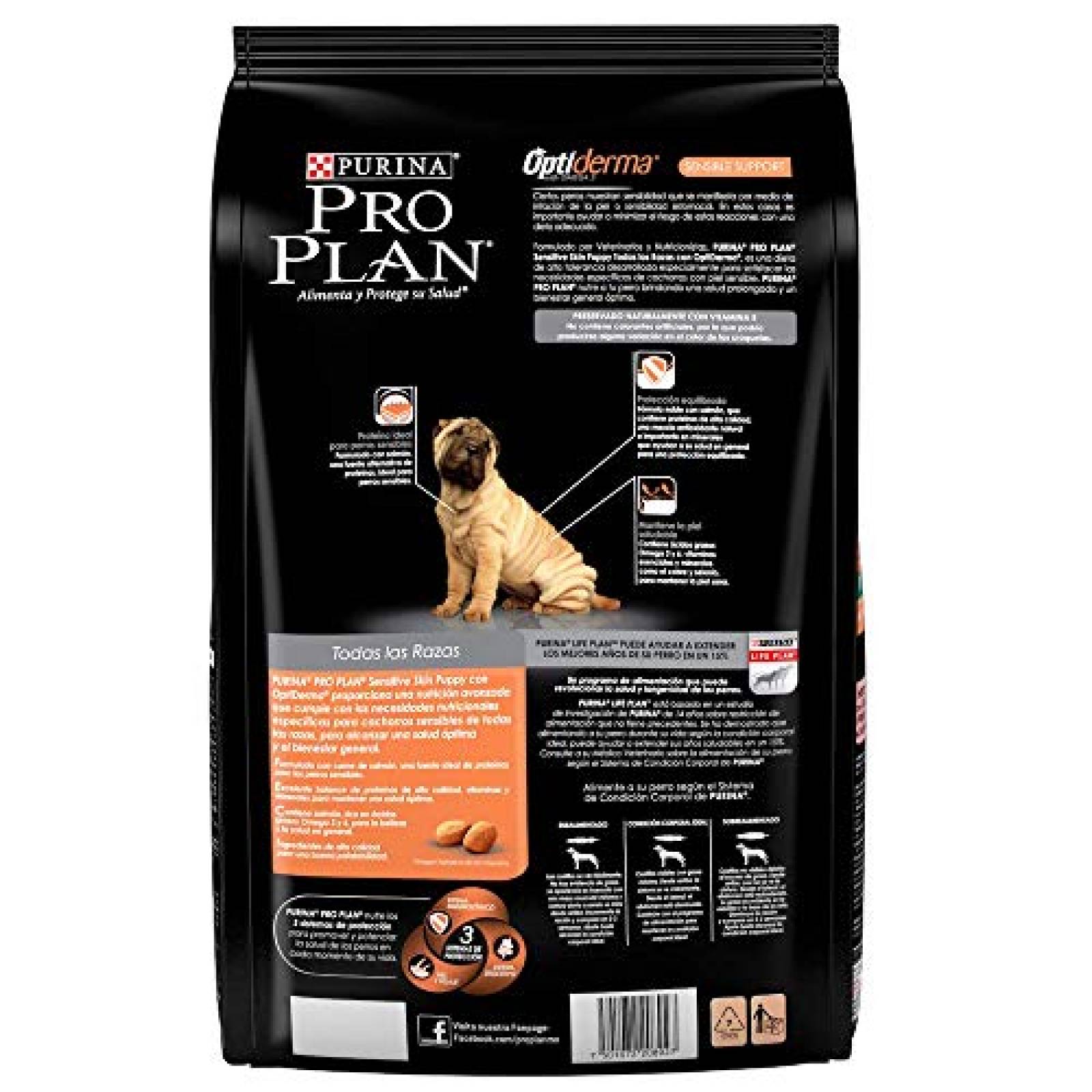 Pro Plan Sensitive Skin Comida para Perro Cachorro Salmon y arroz 3 Kg