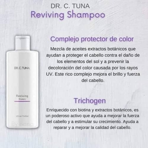 Farmasi Dr C Tuna, Advanced Hair Growth Reviving Hair Shampoo 7.6 fl oz Shampoo Reviving Champú DR. C. TUNA 225ML