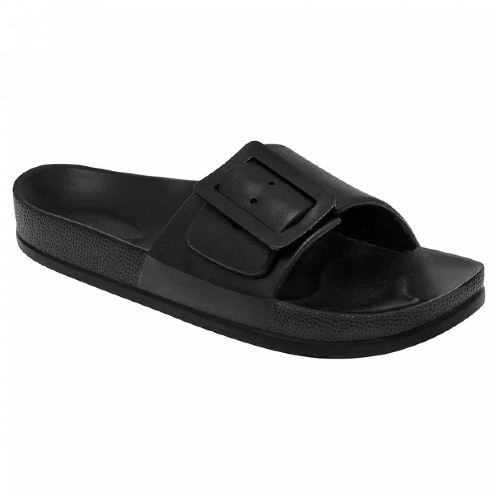 Sandalias de piso Exterior Sintético color Negro Para Mujer