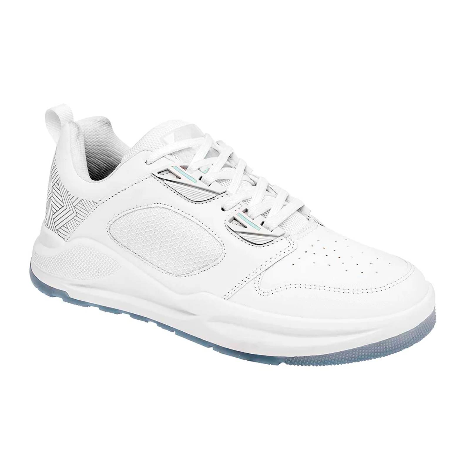 Tenis tipo Deportivo Exterior Piel Sintética Color Blanco