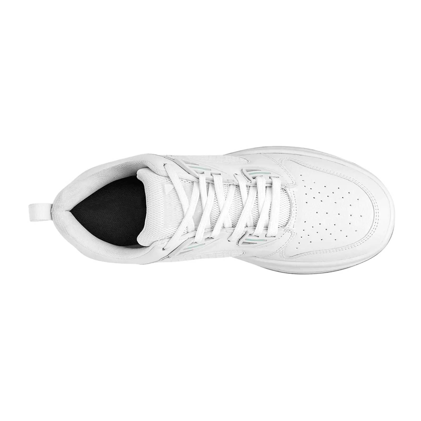 Tenis tipo Deportivo Exterior Piel Sintética Color Blanco