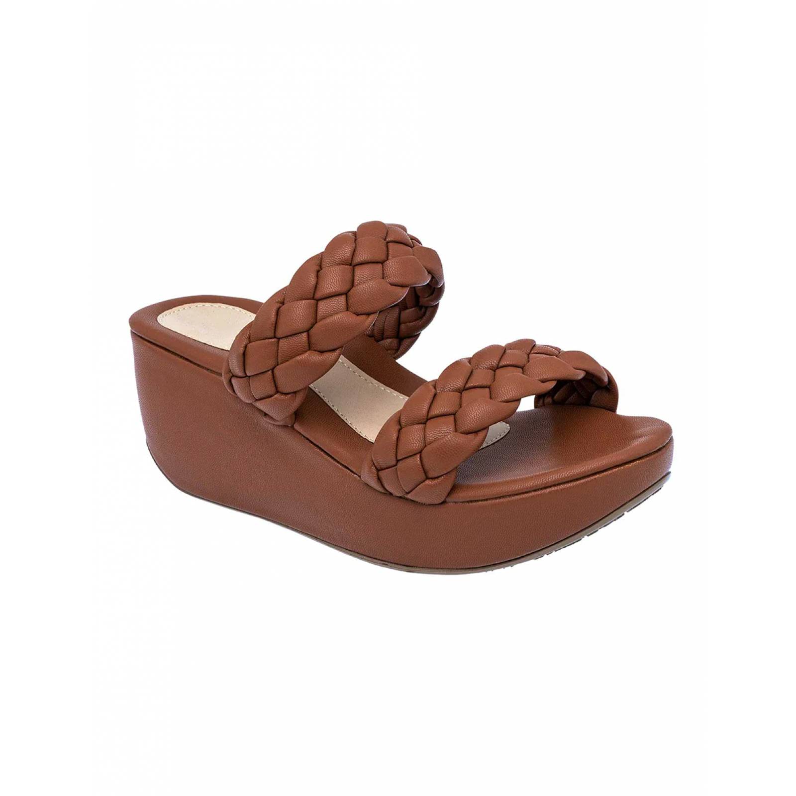 Sandalias con plataforma Exterior Piel sintética Color Camel Para