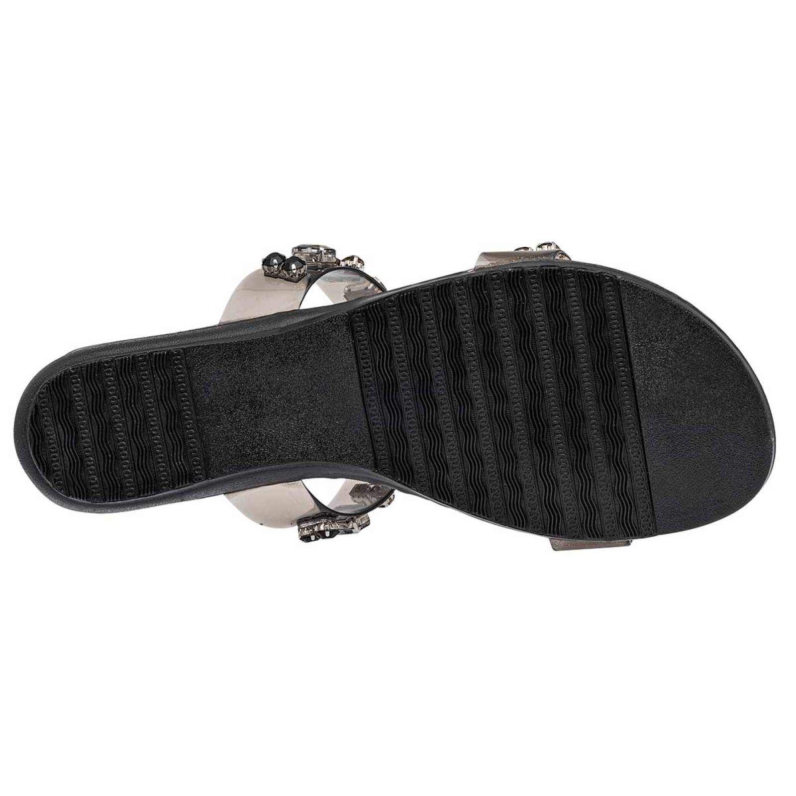 Sandalias de piso Exterior Sintético Color Negro Para Mujer De RBBASICS