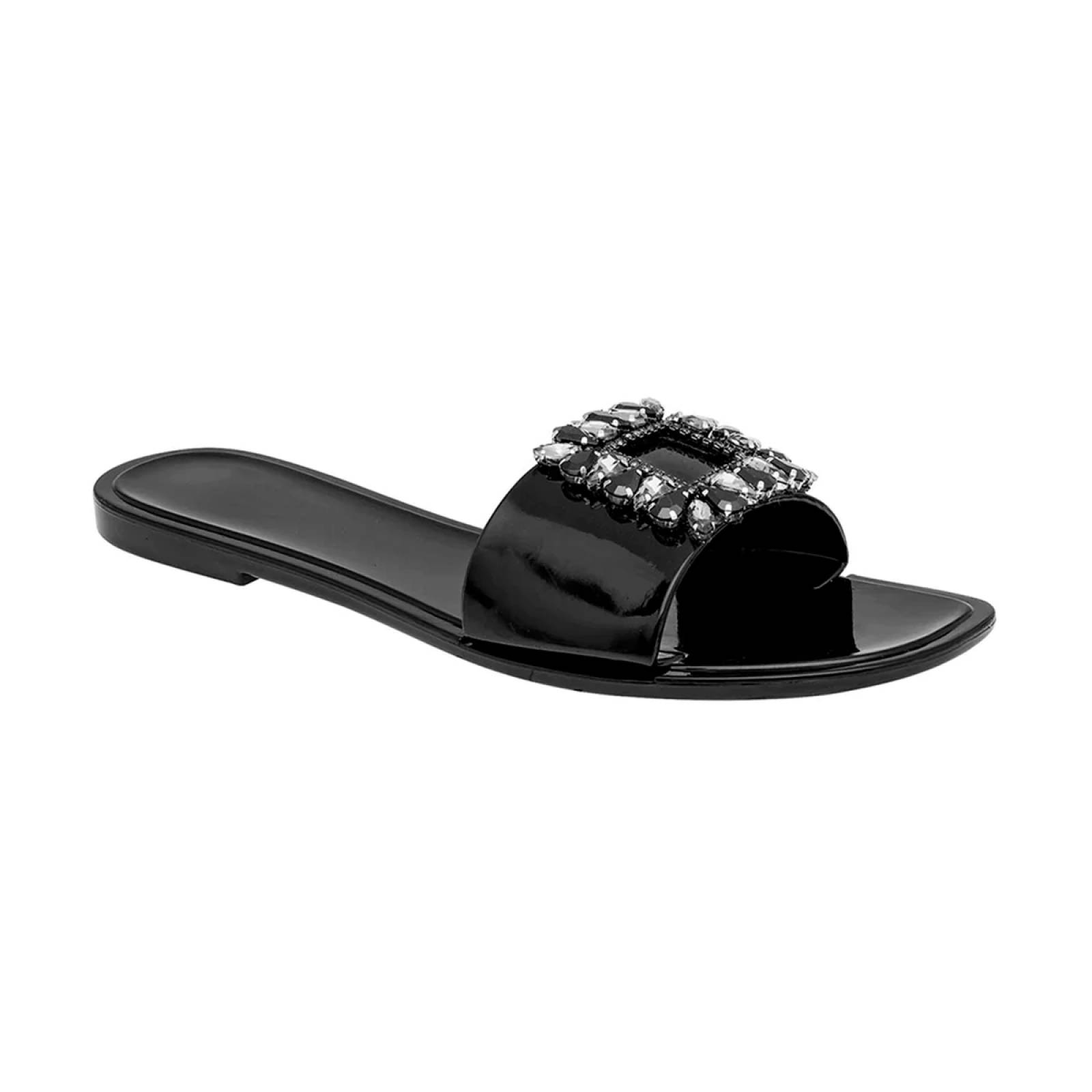 Sandalias de piso Exterior Sintético Color Negro Para Mujer De RBBASICS