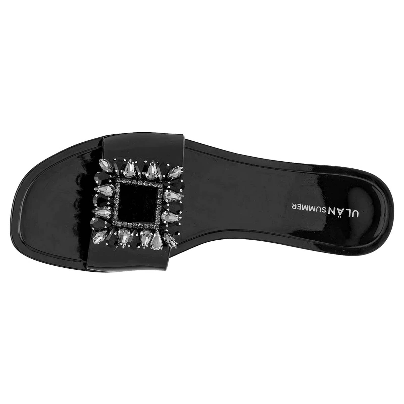 Sandalias de piso Exterior Sintético Color Negro Para Mujer De RBBASICS