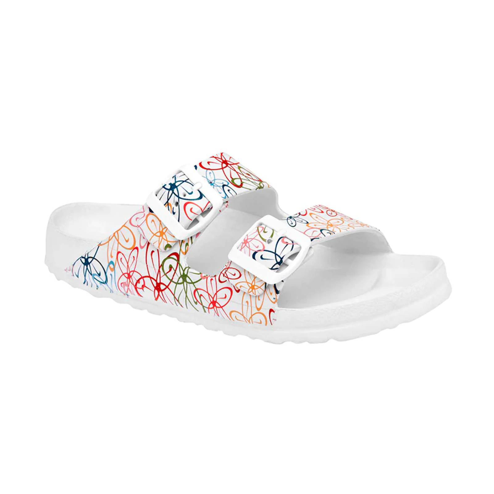 Sandalias de piso Exterior Sintético Color Blanco Para Mujer De RBBASICS