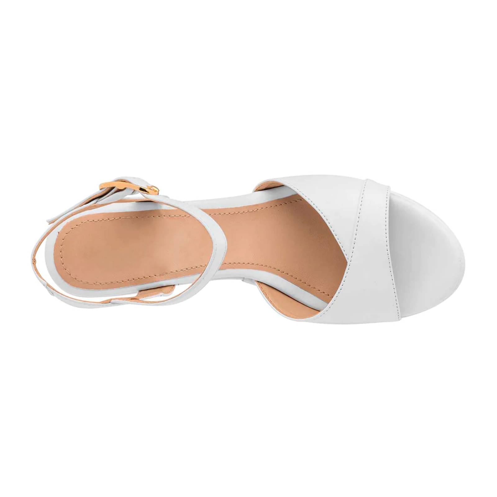 Sandalias con tacón Exterior Sintético Color Blanco Para Mujer De D'Cristian