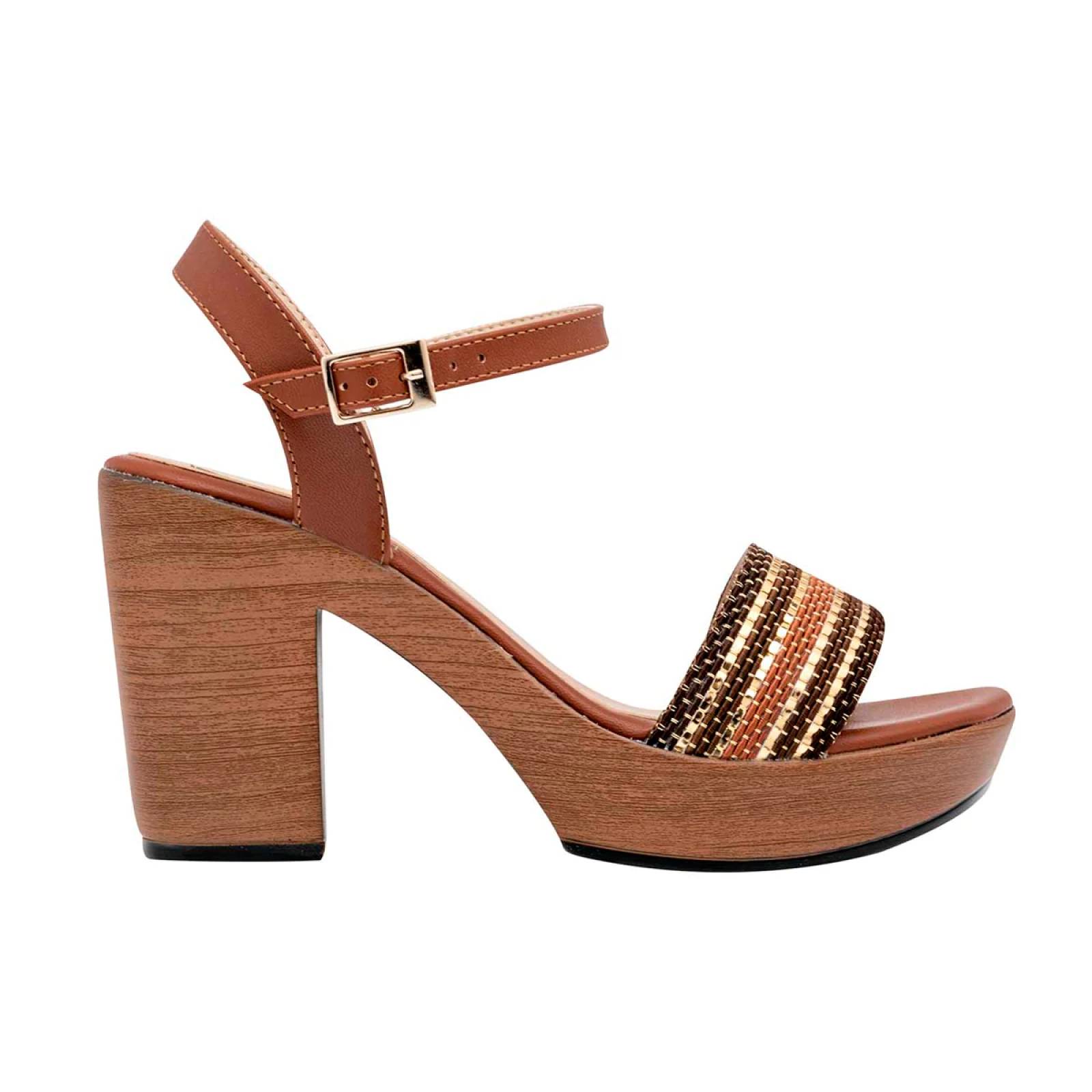 Tacones Exterior Piel sintética Color Camel Para Mujer De Paulie