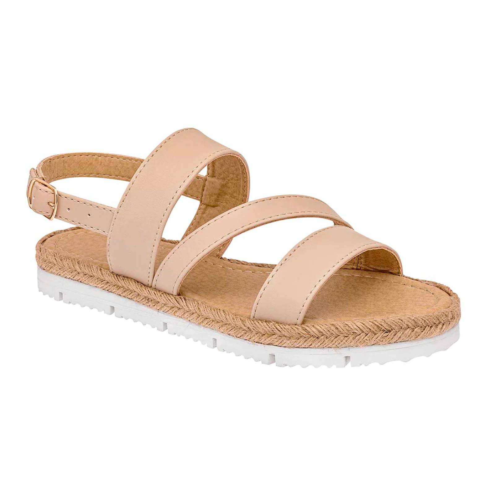 Sandalias de piso Marca  Exterior Sintético Color Beige 