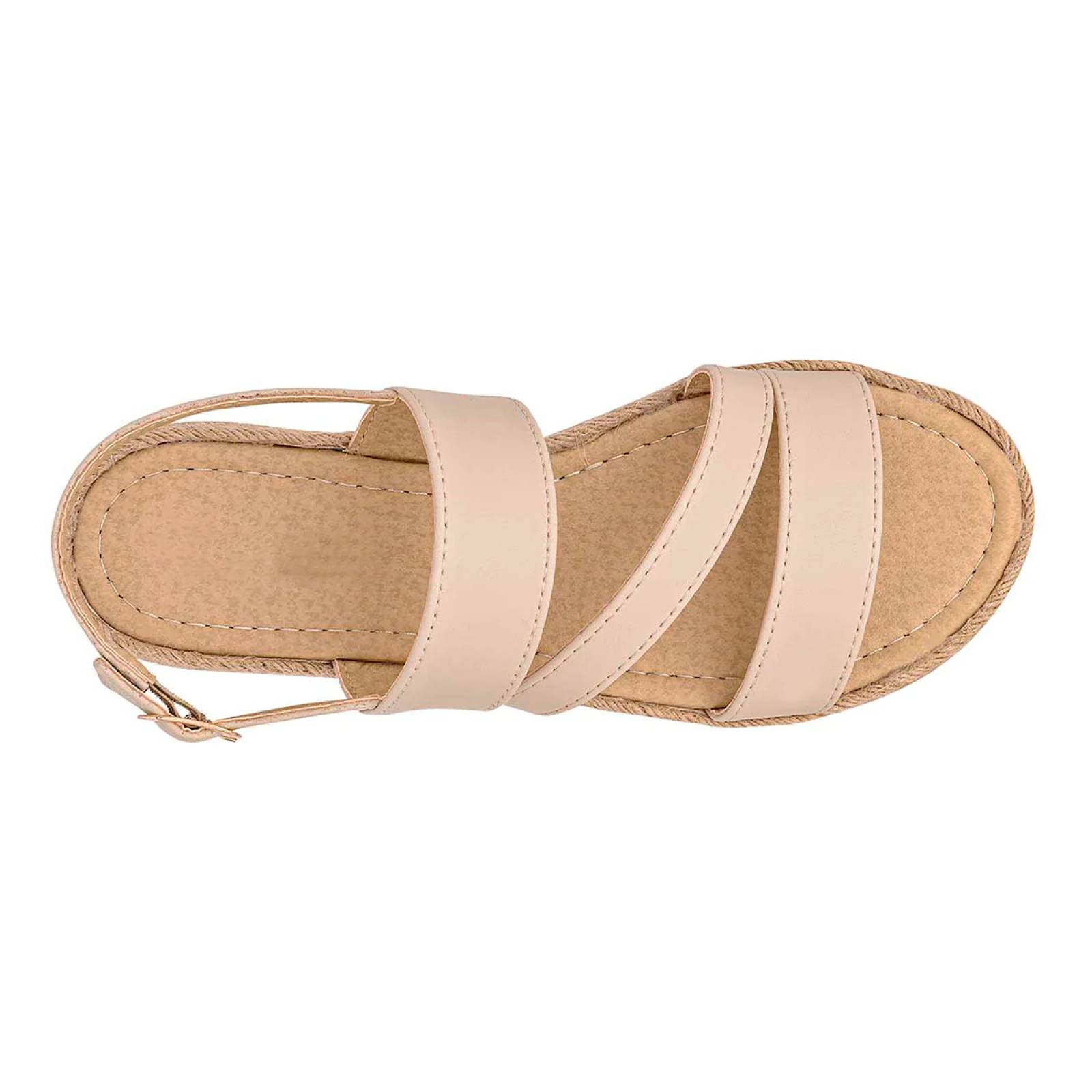 Sandalias de piso Marca  Exterior Sintético Color Beige 
