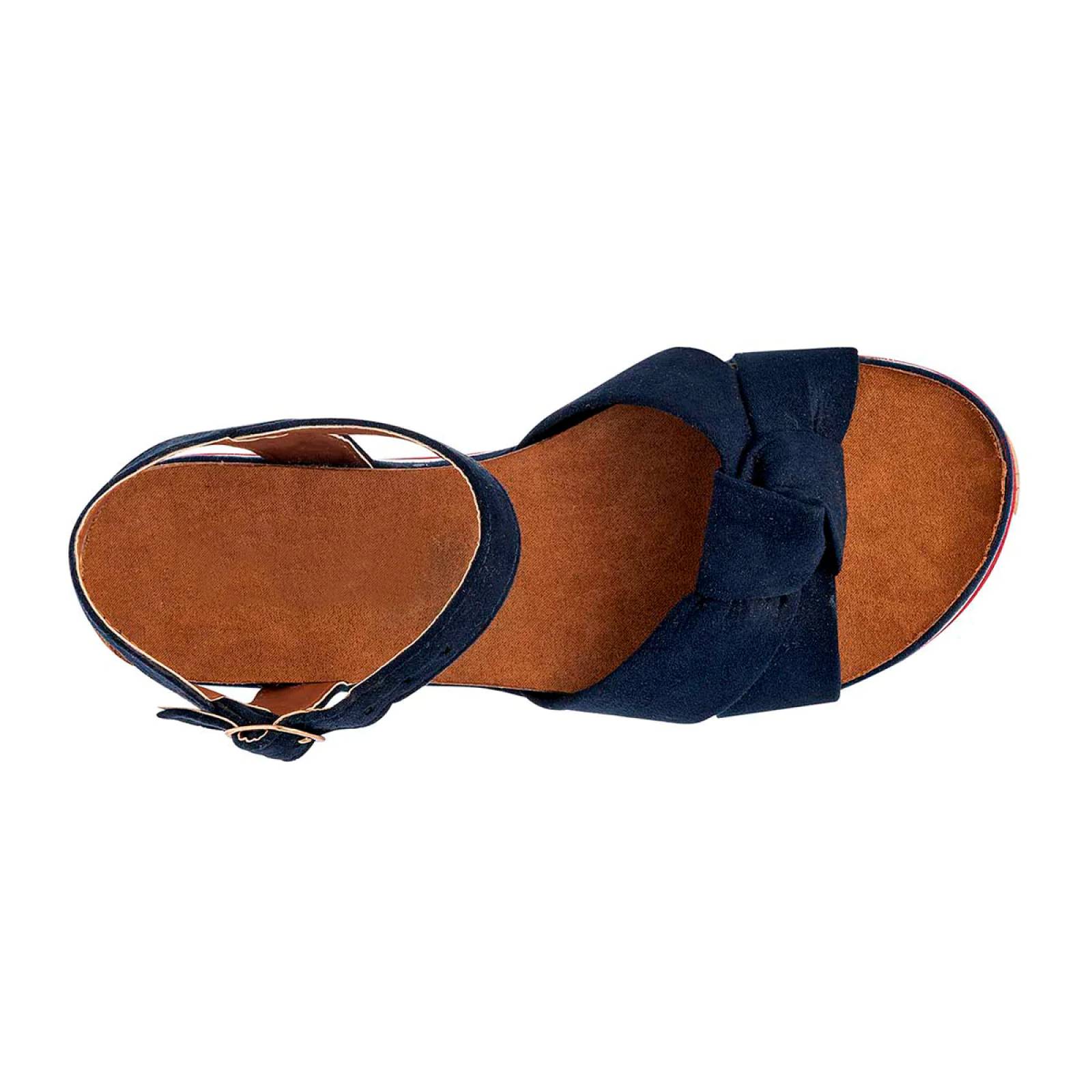 Sandalias de piso Marca  Exterior Textil Color Azul
