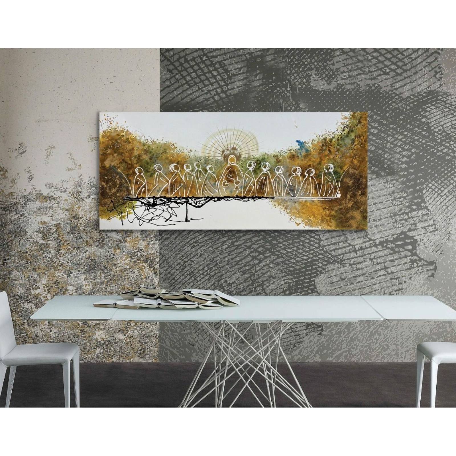 Cuadro Decorativo, Para Comedor, Última Cena Abstracta