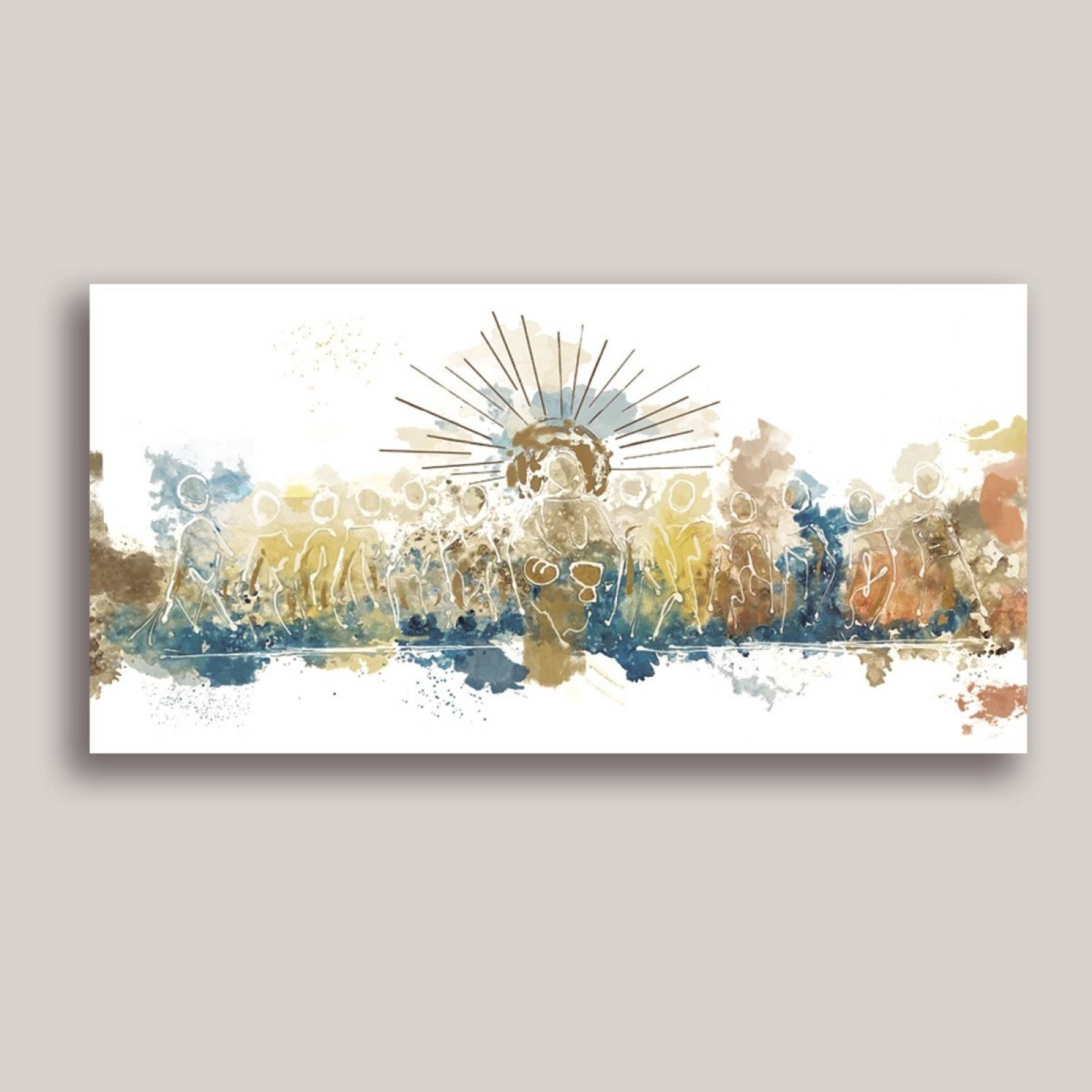 Cuadro Decorativo   Moderno Para Comedor Ultima Cena Abstracta