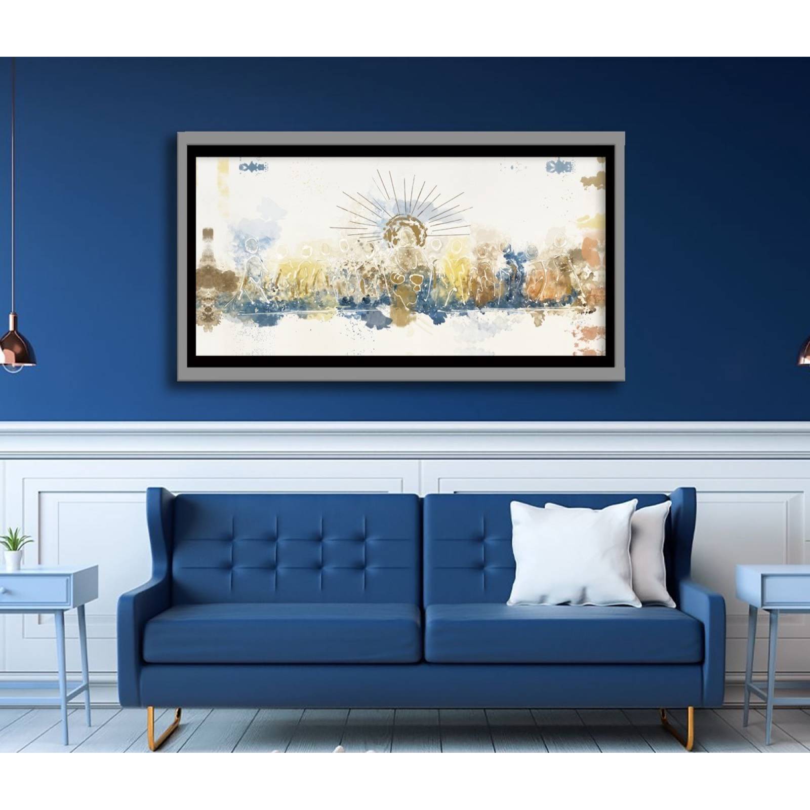 Cuadro Decorativo   Moderno Para Comedor Ultima Cena Abstracta